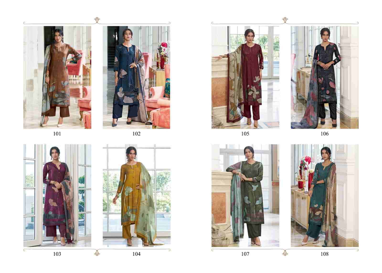Zion By Shiddat 101 To 108 Series Designer Stylish Fancy Colorful Beautiful Party Wear & Ethnic Wear Collection Pure Pashmina Dresses At Wholesale Price