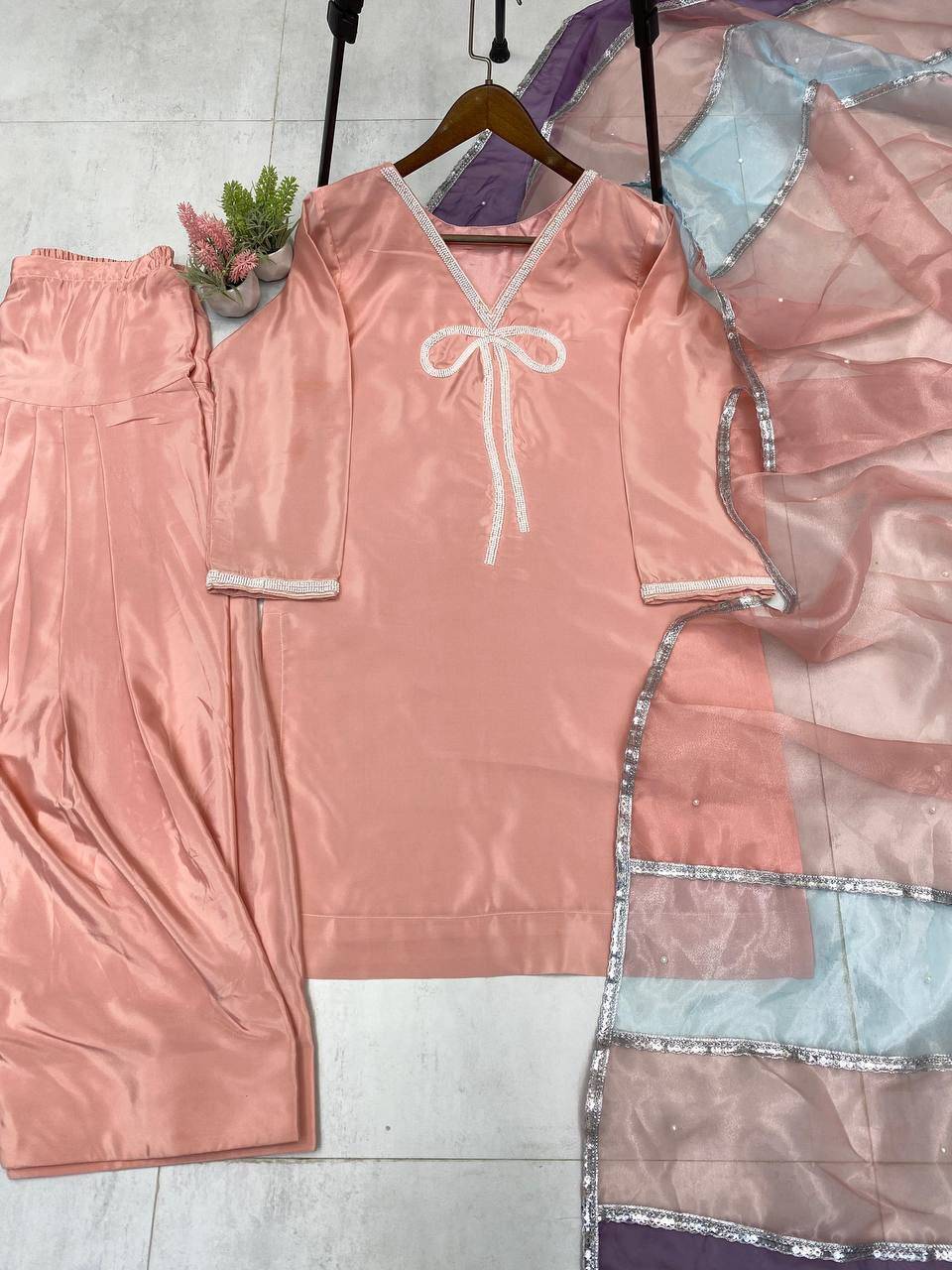 Le-1955 By Fashid Wholesale 01 To 04 Series Beautiful Colorful Fancy Wedding Collection Occasional Wear & Party Wear Moss Satin Organza Dresses At Wholesale Price