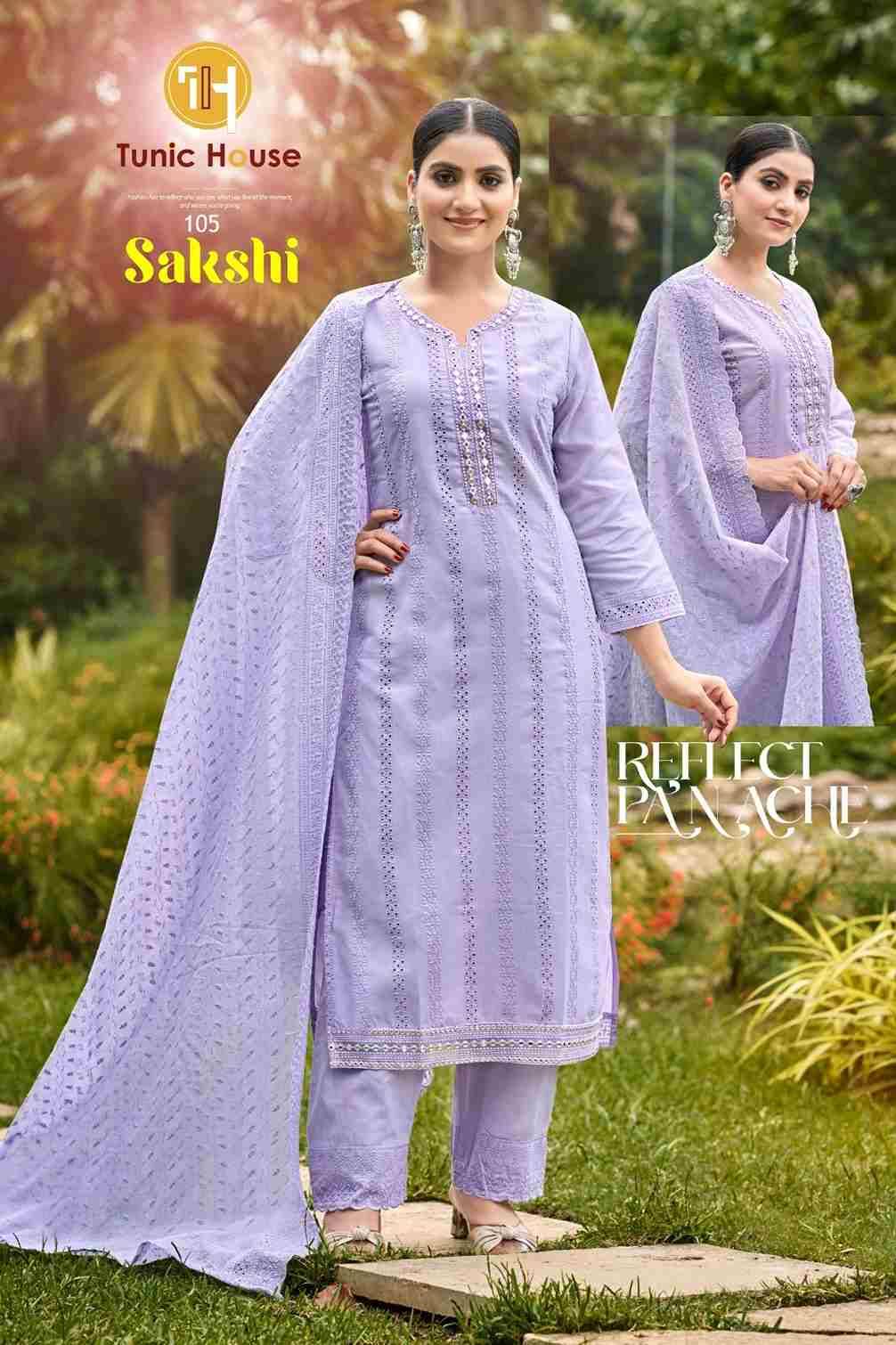 Sakshi By Tunic House 101 To 105 Series Beautiful Festive Suits Colorful Stylish Fancy Casual Wear & Ethnic Wear Cotton Dresses At Wholesale Price