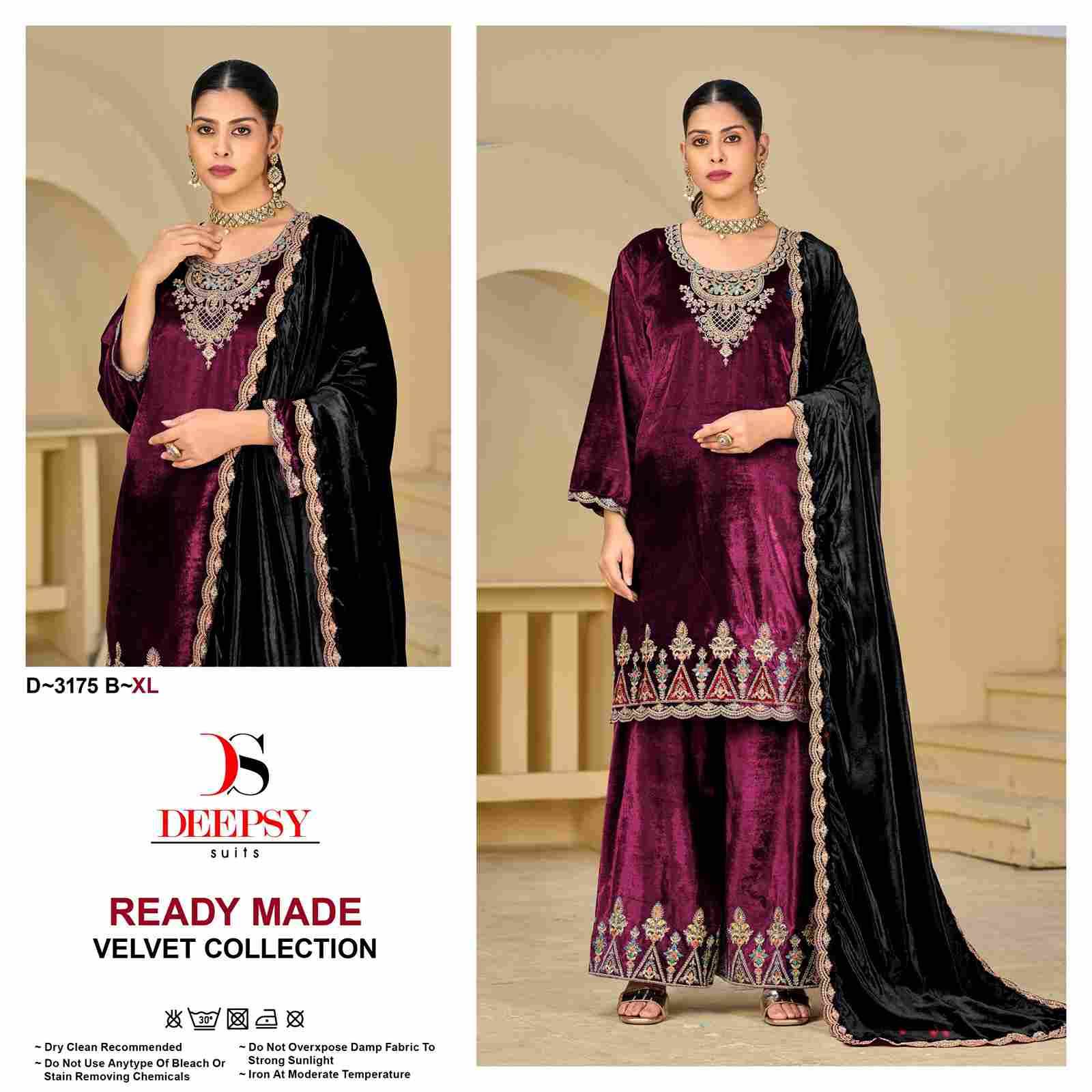 Deepsy Hit Design 3175 Colours By Deepsy Suits 3175-A To 3175-D Series Beautiful Pakistani Suits Colorful Stylish Fancy Casual Wear & Ethnic Wear Viscose Velvet With Embroidered Dresses At Wholesale Price