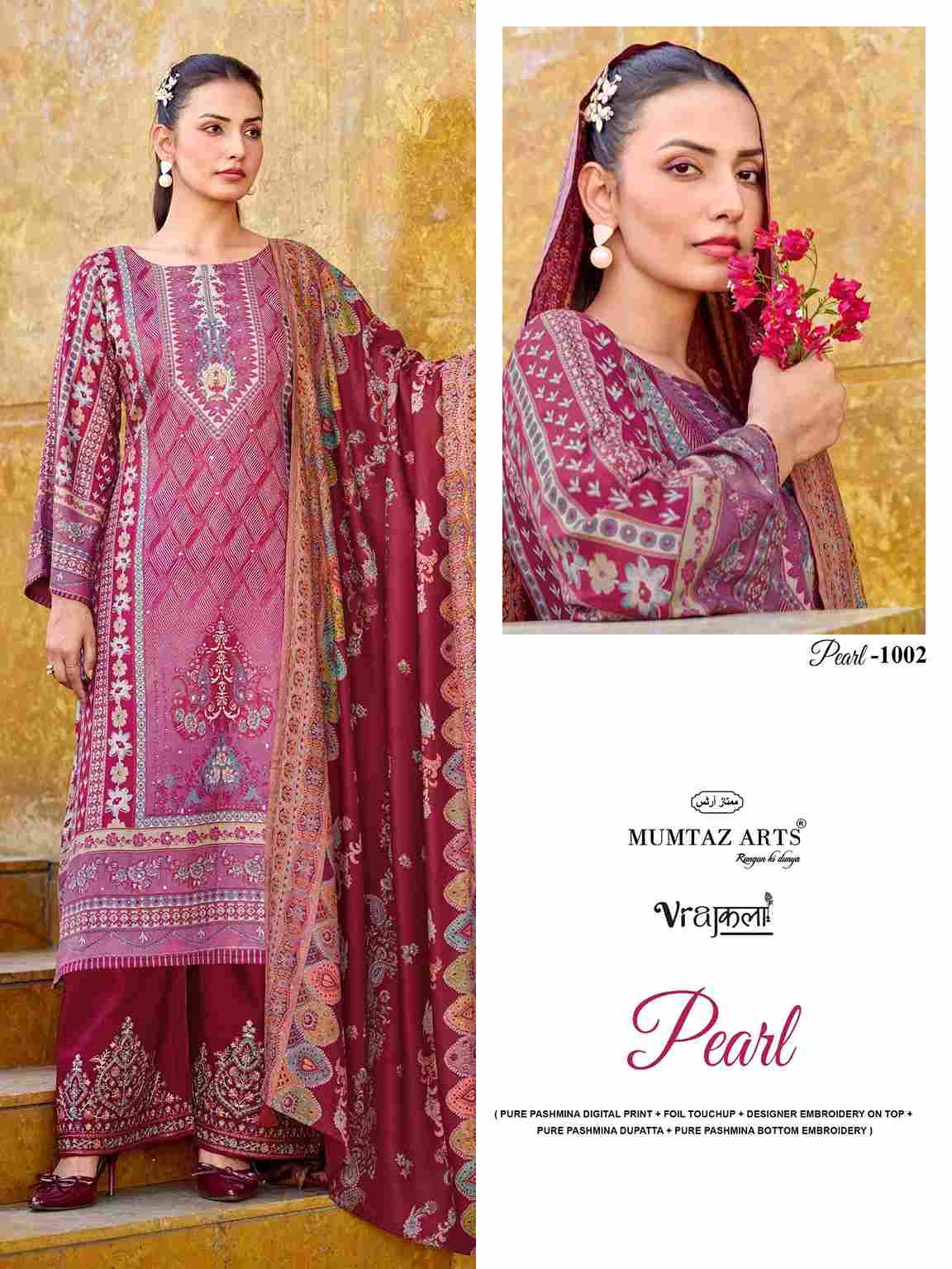 Pearl By Mumtaz Arts 1001 To 1004 Series Beautiful Festive Suits Stylish Fancy Colorful Casual Wear & Ethnic Wear Pure Viscose Pashmina Print Dresses At Wholesale Price