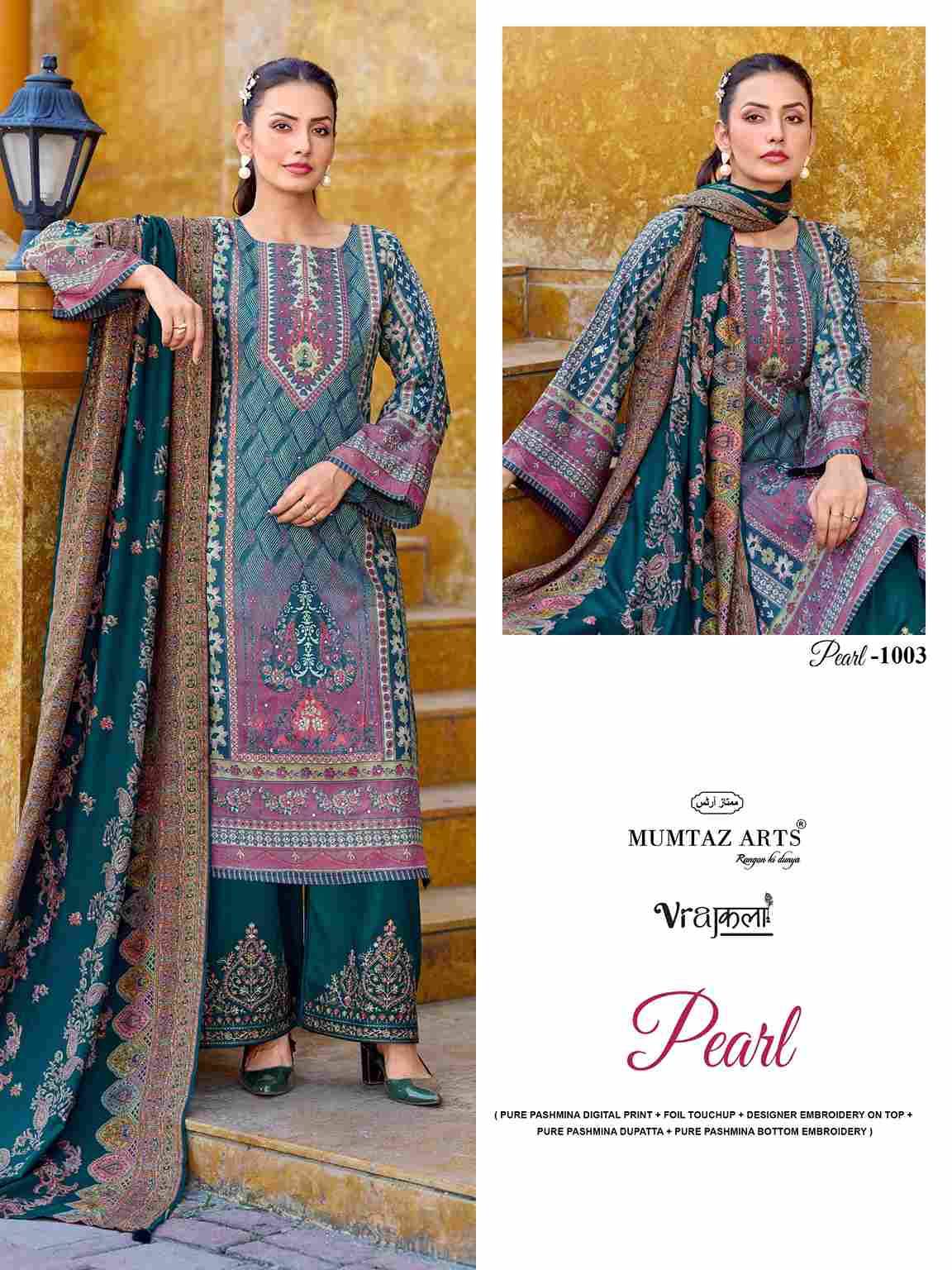 Pearl By Mumtaz Arts 1001 To 1004 Series Beautiful Festive Suits Stylish Fancy Colorful Casual Wear & Ethnic Wear Pure Viscose Pashmina Print Dresses At Wholesale Price