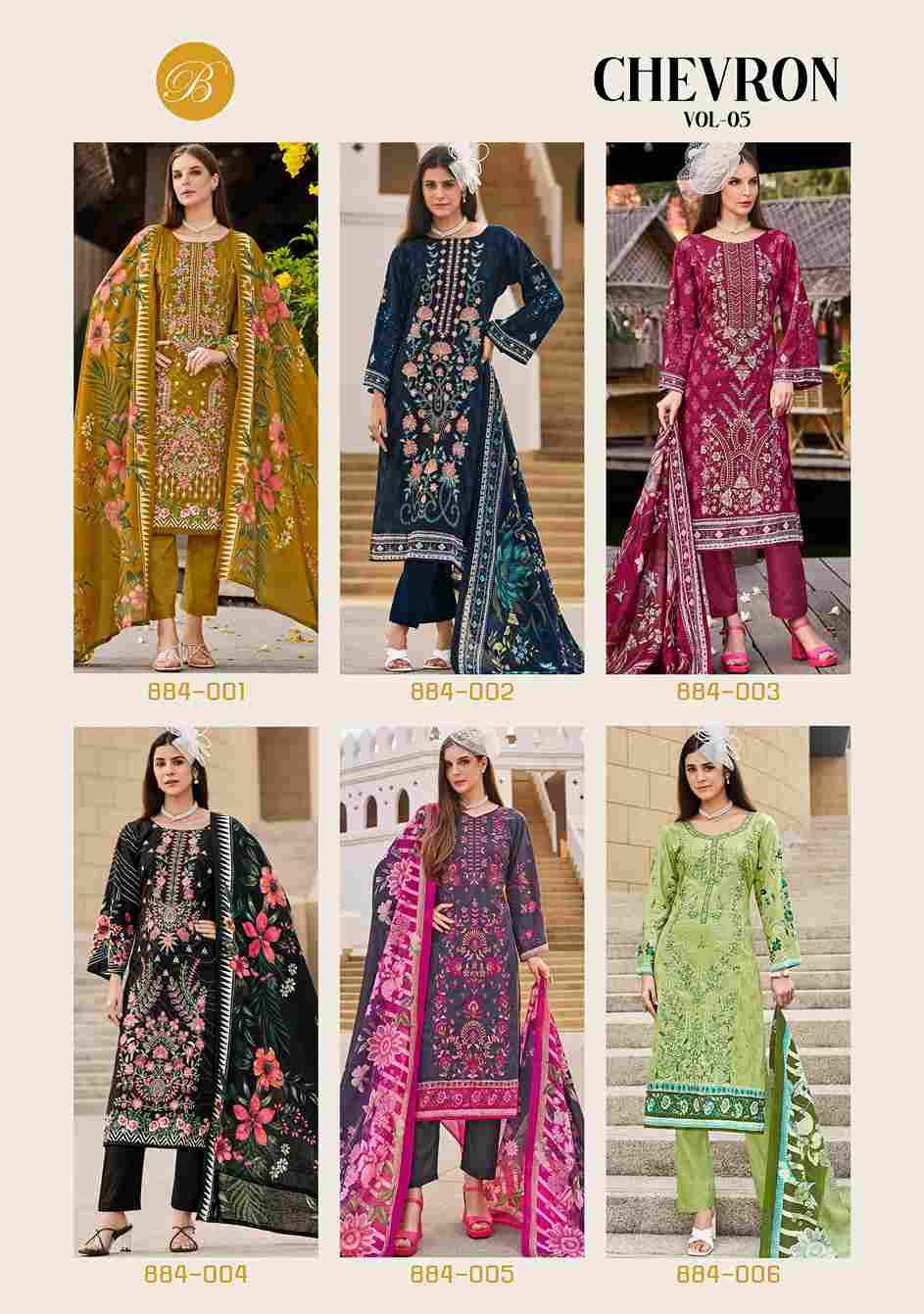 Chevron Vol-5 By Belliza 884-001 To 884-006 Series Beautiful Festive Suits Stylish Fancy Colorful Casual Wear & Ethnic Wear Pure Cotton Print Dresses At Wholesale Price
