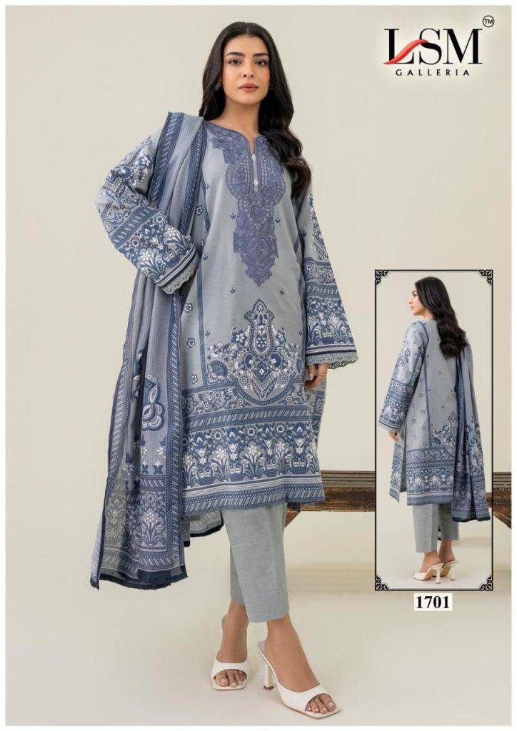 Parian Dream Vol-17 By Lsm Galleria 1701 To 1706 Series Beautiful Festive Suits Colorful Stylish Fancy Casual Wear & Ethnic Wear Pure Lawn Print With Work Dresses At Wholesale Price