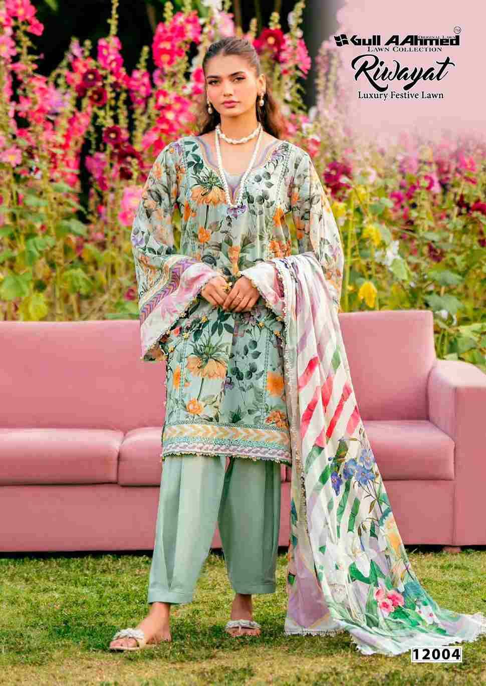 Riwayat Vol-12 By Gull Aahmed 12001 To 12006 Series Beautiful Festive Suits Stylish Fancy Colorful Casual Wear & Ethnic Wear Pure Lawn Embroidered Dresses At Wholesale Price