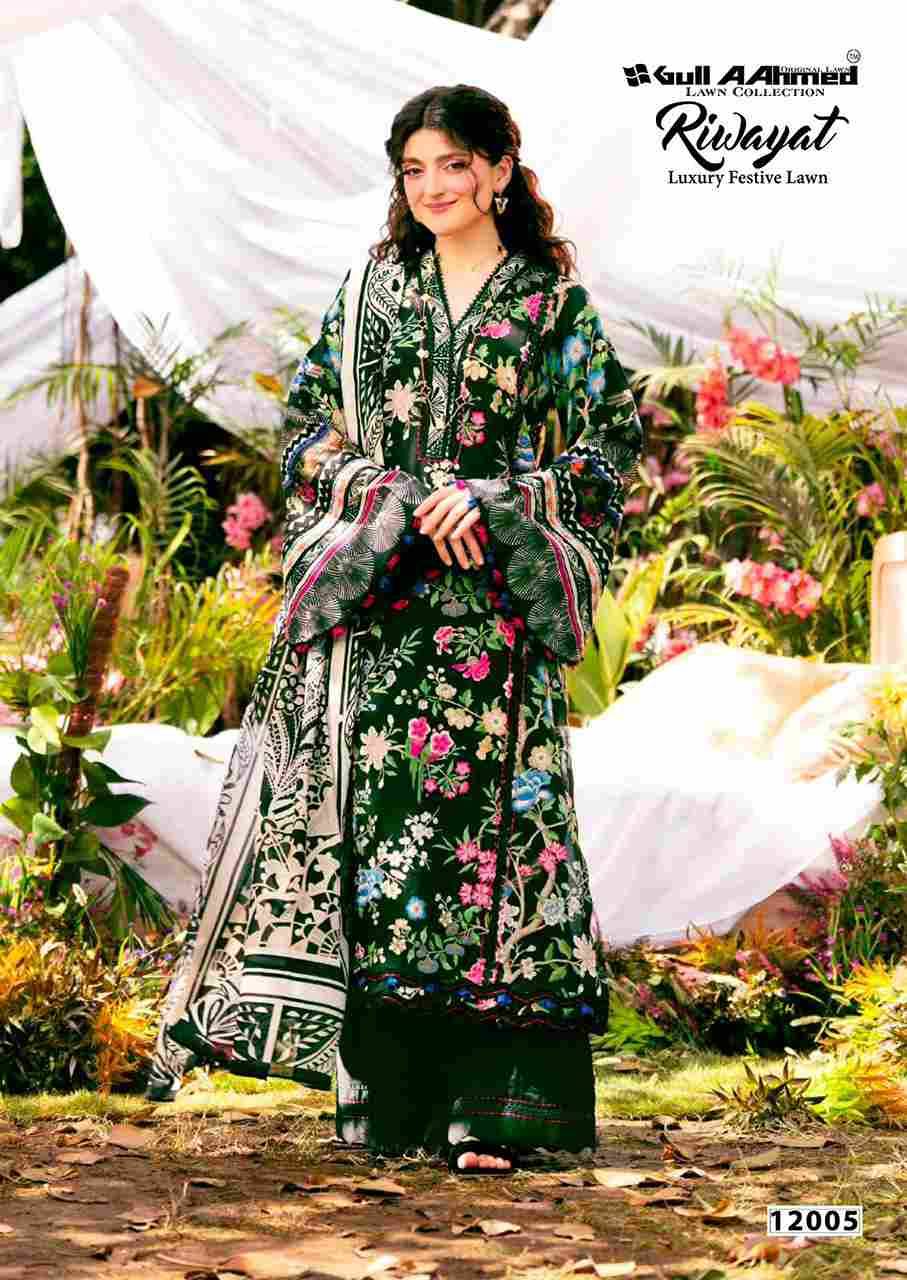 Riwayat Vol-12 By Gull Aahmed 12001 To 12006 Series Beautiful Festive Suits Stylish Fancy Colorful Casual Wear & Ethnic Wear Pure Lawn Embroidered Dresses At Wholesale Price