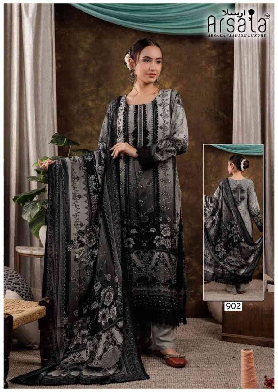 Amira Vol-9 By Arsala 901 To 906 Series Beautiful Festive Suits Stylish Fancy Colorful Casual Wear & Ethnic Wear Pure Lawn Cotton Print Dresses At Wholesale Price