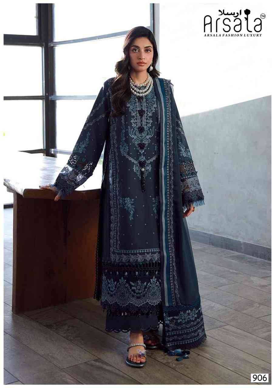 Amira Vol-9 By Arsala 901 To 906 Series Beautiful Festive Suits Stylish Fancy Colorful Casual Wear & Ethnic Wear Pure Lawn Cotton Print Dresses At Wholesale Price