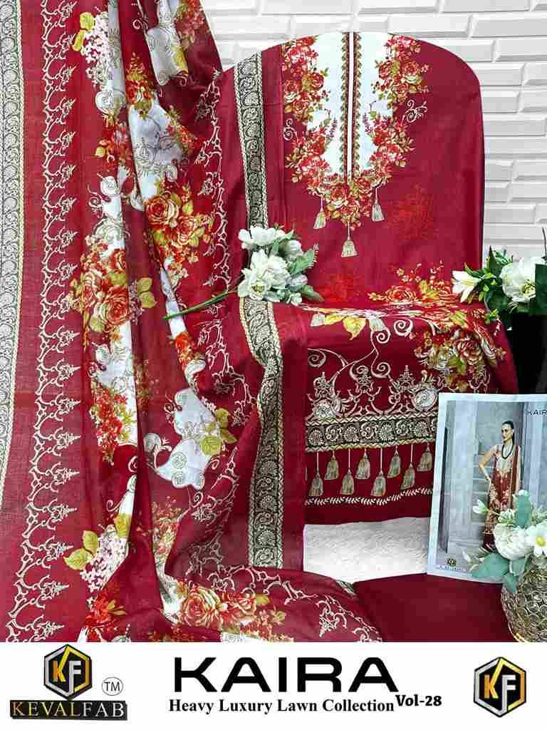 Kaira Vol-28 By Keval Fab 28001 To 28006 Series Beautiful Festive Suits Colorful Stylish Fancy Casual Wear & Ethnic Wear Pure Lawn Cotton Print Dresses At Wholesale Price