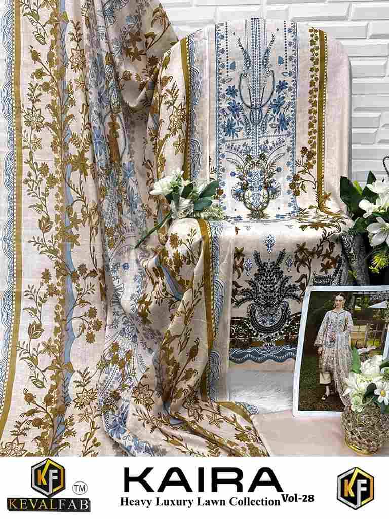 Kaira Vol-28 By Keval Fab 28001 To 28006 Series Beautiful Festive Suits Colorful Stylish Fancy Casual Wear & Ethnic Wear Pure Lawn Cotton Print Dresses At Wholesale Price