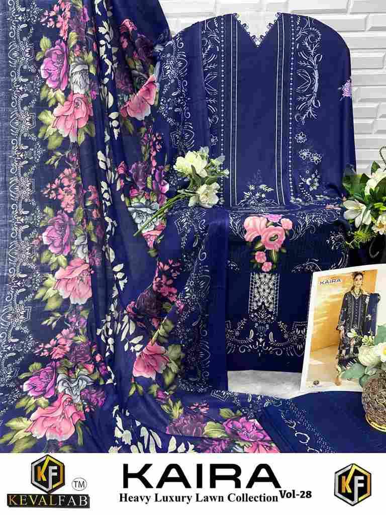 Kaira Vol-28 By Keval Fab 28001 To 28006 Series Beautiful Festive Suits Colorful Stylish Fancy Casual Wear & Ethnic Wear Pure Lawn Cotton Print Dresses At Wholesale Price