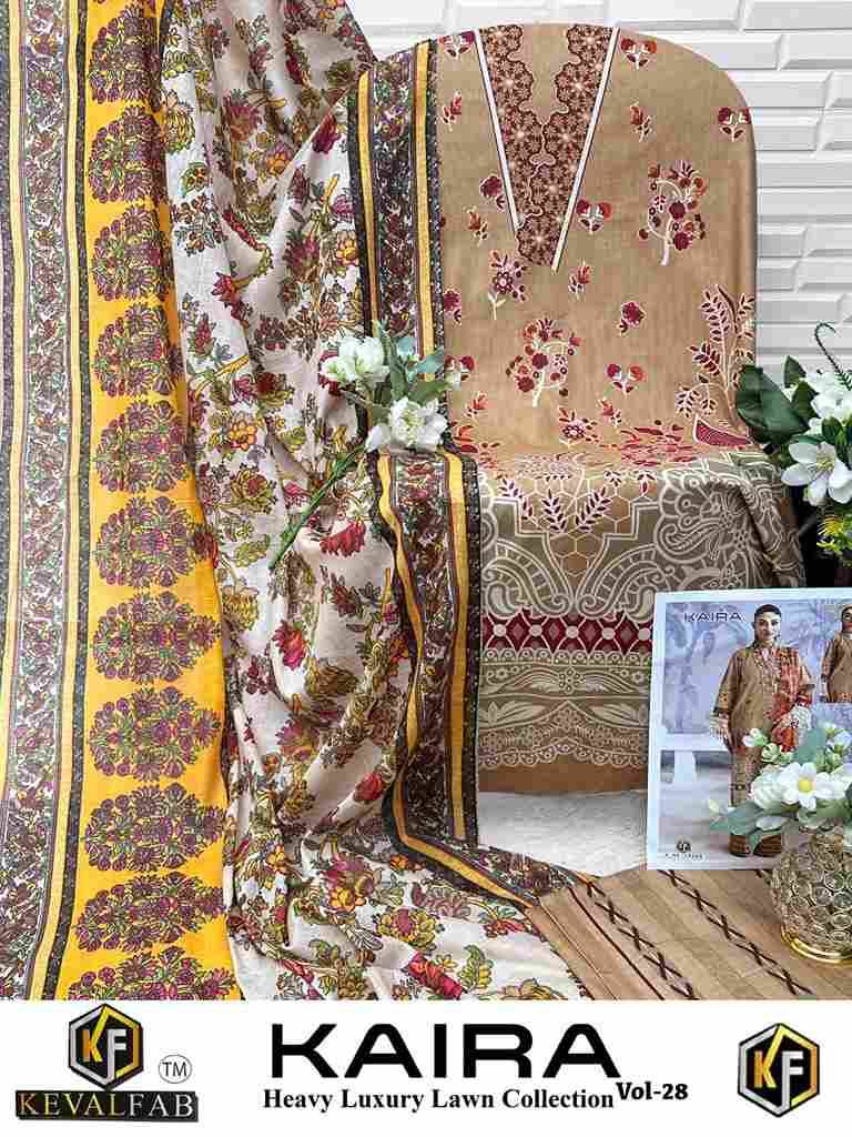 Kaira Vol-28 By Keval Fab 28001 To 28006 Series Beautiful Festive Suits Colorful Stylish Fancy Casual Wear & Ethnic Wear Pure Lawn Cotton Print Dresses At Wholesale Price