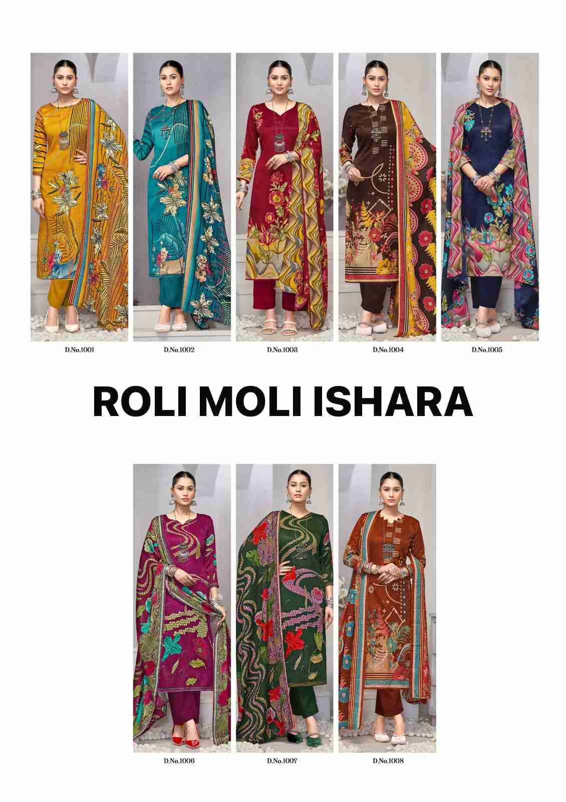 Ishara By Roli Moli 1001 To 1008 Series Beautiful Stylish Festive Suits Fancy Colorful Casual Wear & Ethnic Wear & Ready To Wear Pashmina Dresses At Wholesale Price