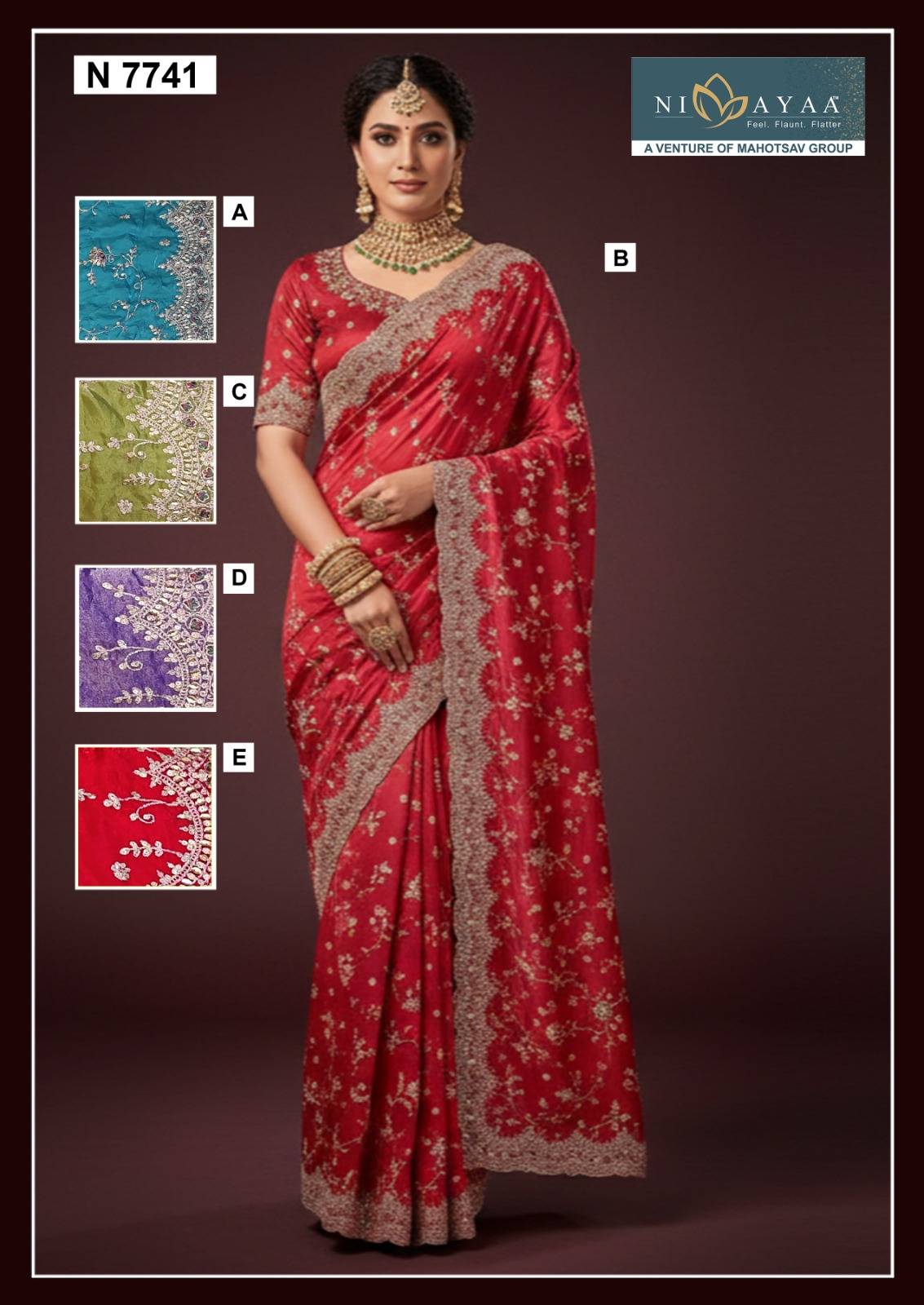 Nimaya By Mahotsav Series Indian Traditional Wear Collection Beautiful Stylish Fancy Colorful Party Wear & Occasional Wear Fancy Sarees At Wholesale Price