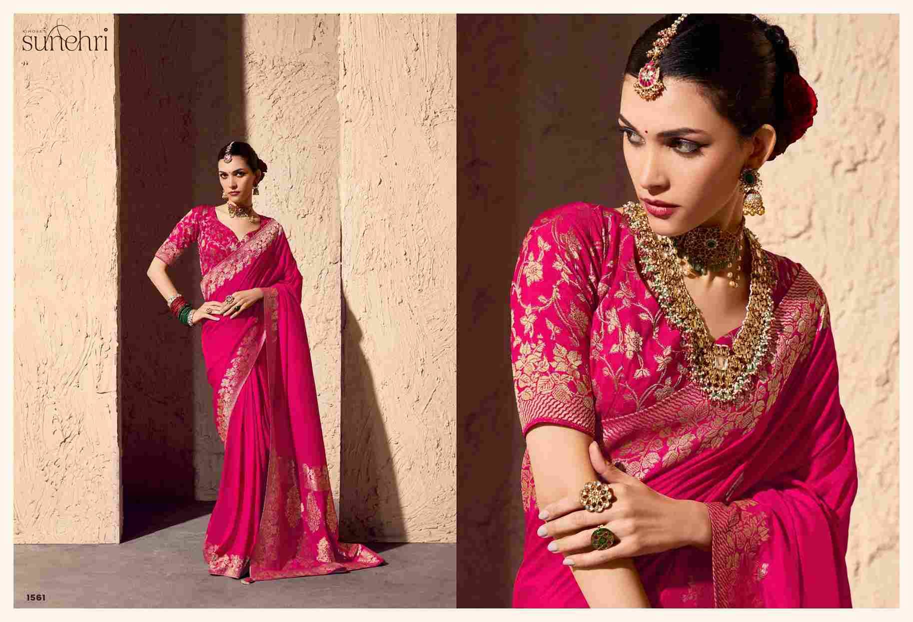 Indri By Kimora 1561 To 1571 Series Indian Traditional Wear Collection Beautiful Stylish Fancy Colorful Party Wear & Occasional Wear Pure Georgette Sarees At Wholesale Price