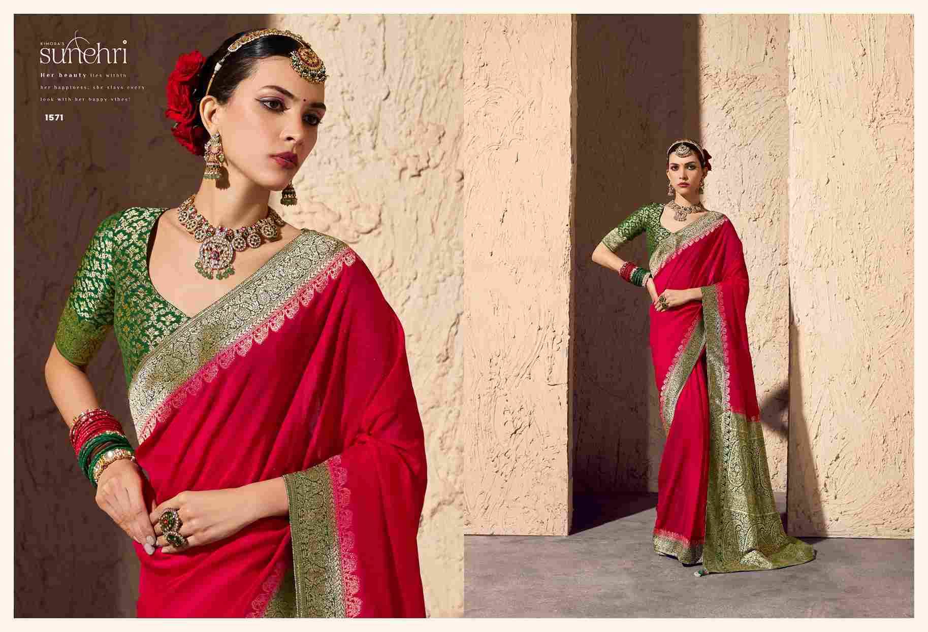 Indri By Kimora 1561 To 1571 Series Indian Traditional Wear Collection Beautiful Stylish Fancy Colorful Party Wear & Occasional Wear Pure Georgette Sarees At Wholesale Price