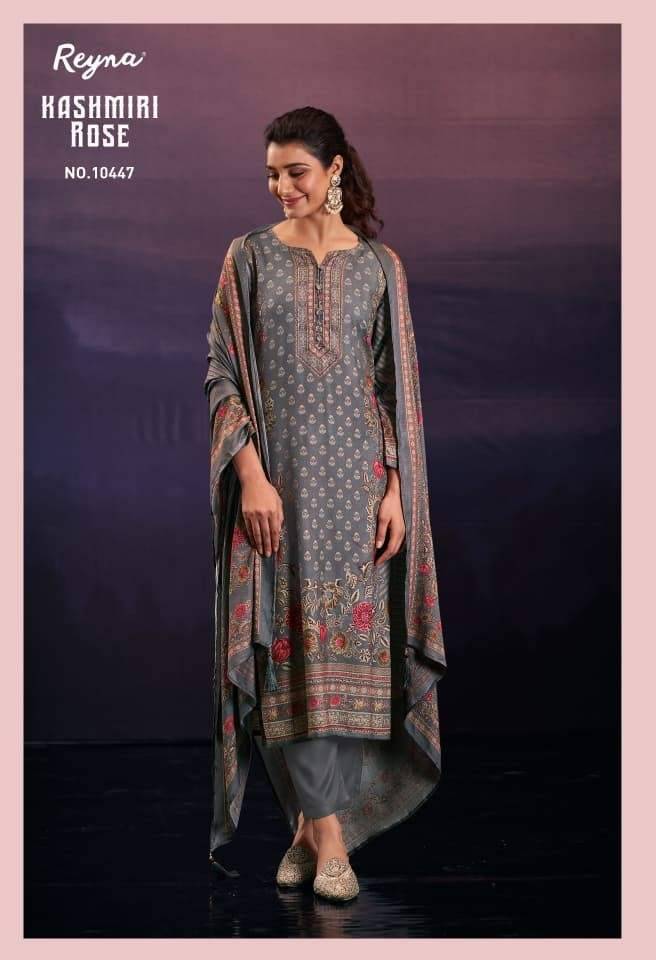 Kashmiri Rose By Reyna 10447  To 10450 Series Beautiful Festive Suits Colorful Stylish Fancy Casual Wear & Ethnic Wear Pure Pashmina Dresses At Wholesale Price