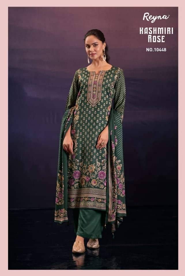 Kashmiri Rose By Reyna 10447  To 10450 Series Beautiful Festive Suits Colorful Stylish Fancy Casual Wear & Ethnic Wear Pure Pashmina Dresses At Wholesale Price