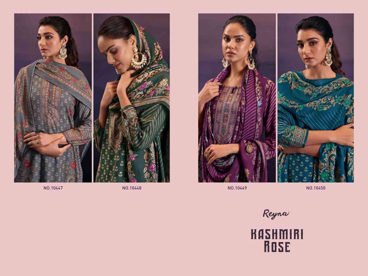 Kashmiri Rose By Reyna 10447  To 10450 Series Beautiful Festive Suits Colorful Stylish Fancy Casual Wear & Ethnic Wear Pure Pashmina Dresses At Wholesale Price