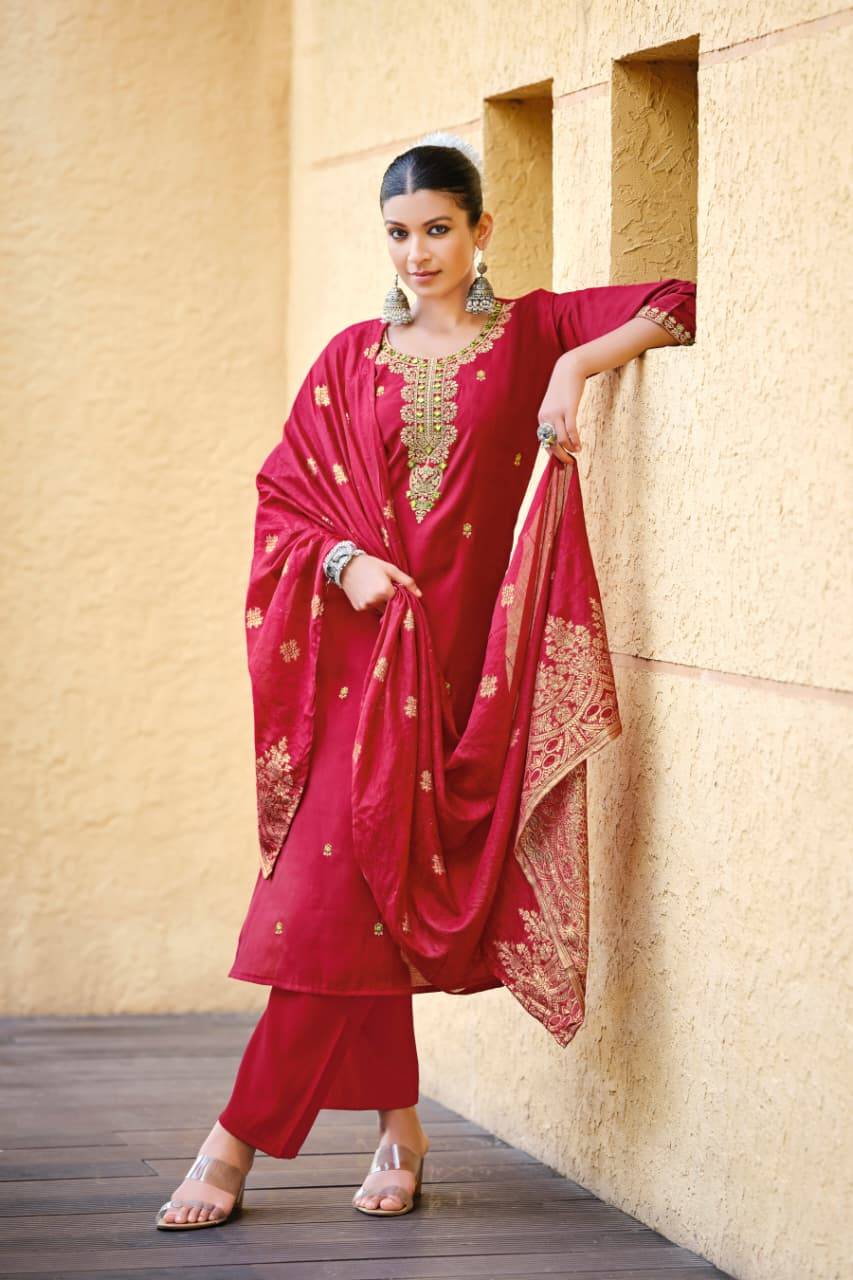 Heer By Ossm 1001 To 1006 Series Designer Stylish Fancy Colorful Beautiful Party Wear & Ethnic Wear Collection Roman Silk Dresses At Wholesale Price