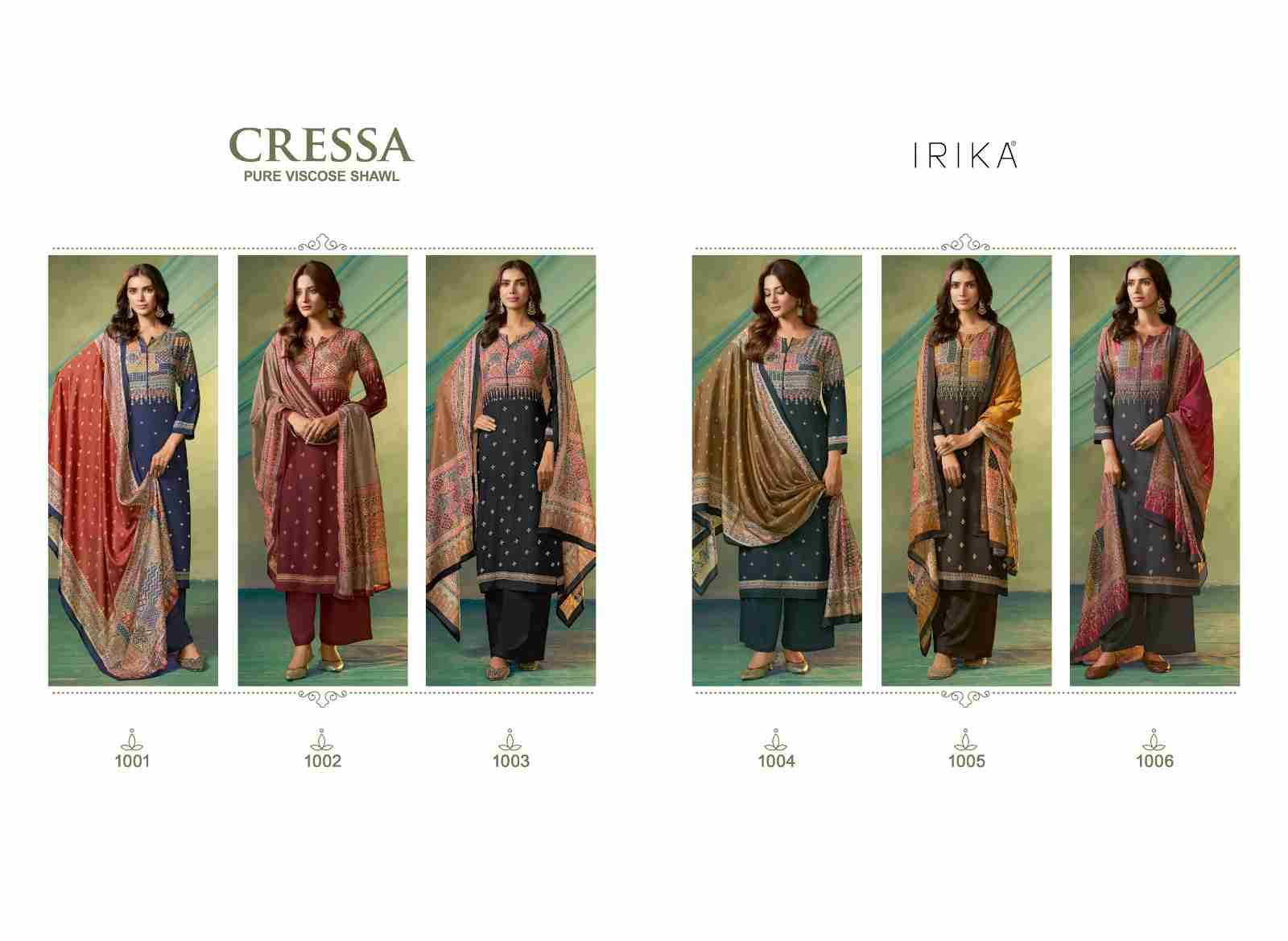Cressa By Irika 1001 To 1006 Series Designer Stylish Fancy Colorful Beautiful Party Wear & Ethnic Wear Collection Viscose Pashmina Dresses At Wholesale Price