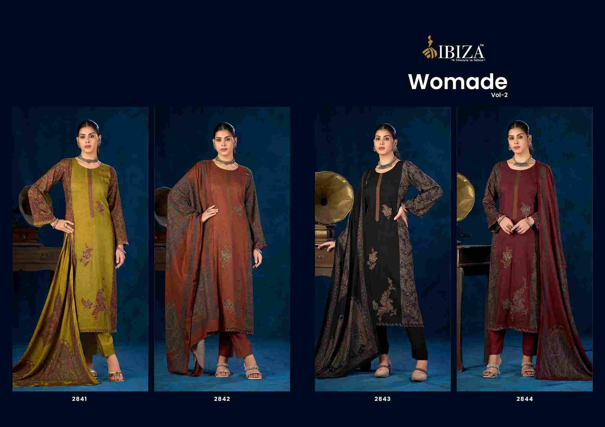 Womade Vol-2 By Ibiza 2841 To 2844 Series Beautiful Festive Suits Colorful Stylish Fancy Casual Wear & Ethnic Wear Pure Viscose Pashmina Dresses At Wholesale Price