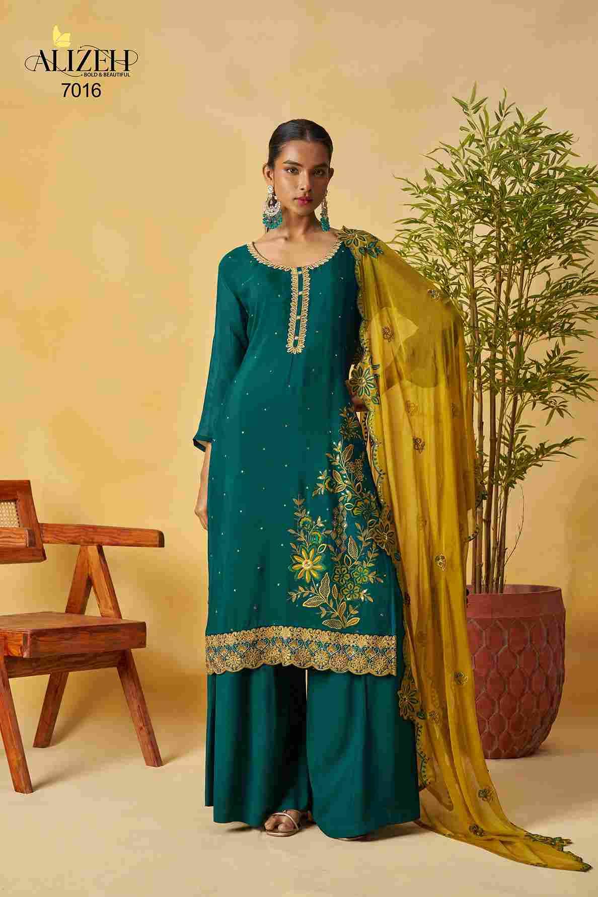 Shagun By Alizeh 7013 To 7016 Series Beautiful Festive Suits Colorful Stylish Fancy Casual Wear & Ethnic Wear Pure Organza Dresses At Wholesale Price