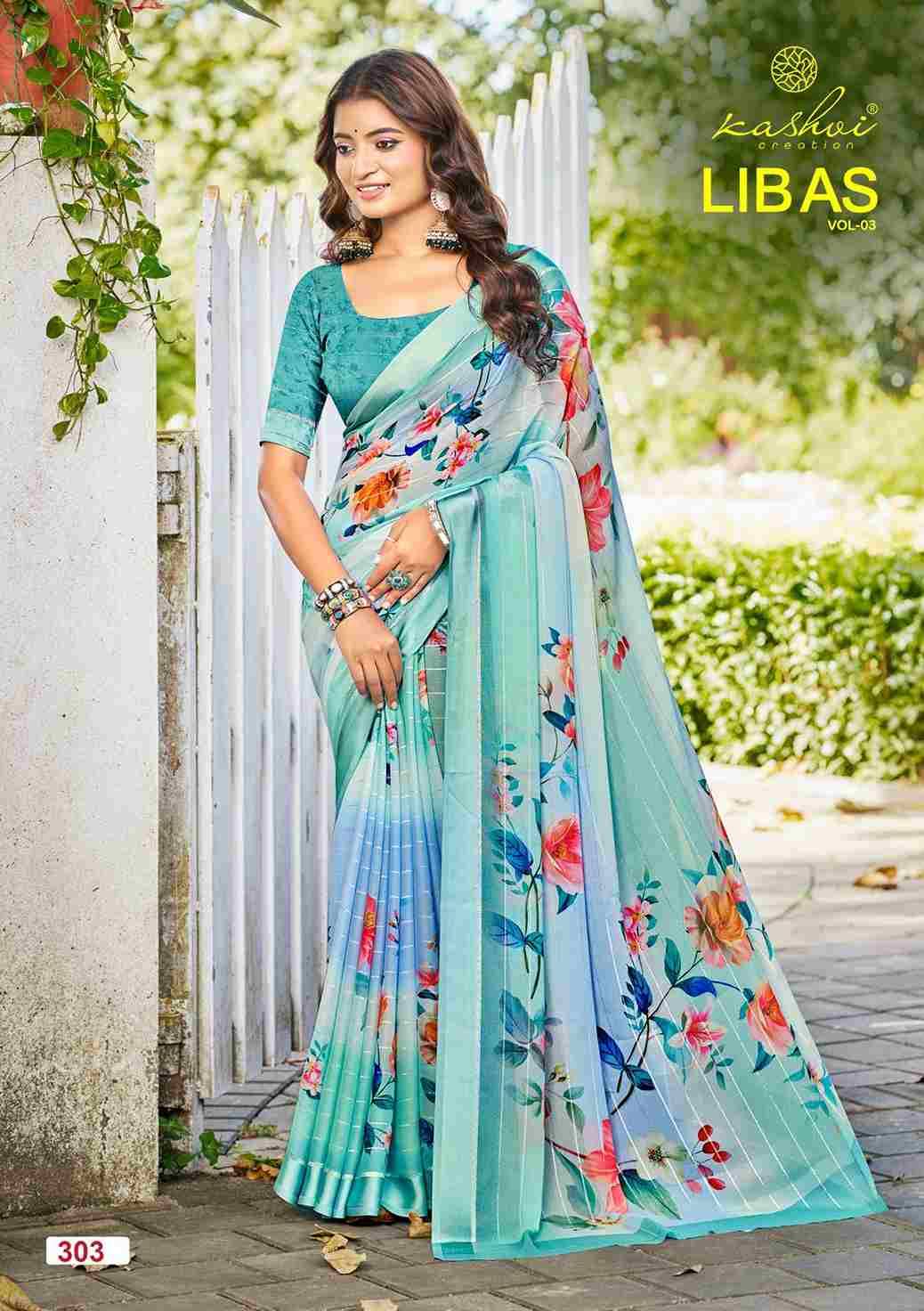 Libas Vol-3 By Kashvi Creation 301 To 308 Series Indian Traditional Wear Collection Beautiful Stylish Fancy Colorful Party Wear & Occasional Wear Dull Moss With Satin Zari Sarees At Wholesale Price