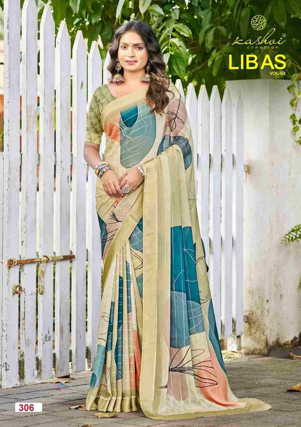 Libas Vol-3 By Kashvi Creation 301 To 308 Series Indian Traditional Wear Collection Beautiful Stylish Fancy Colorful Party Wear & Occasional Wear Dull Moss With Satin Zari Sarees At Wholesale Price