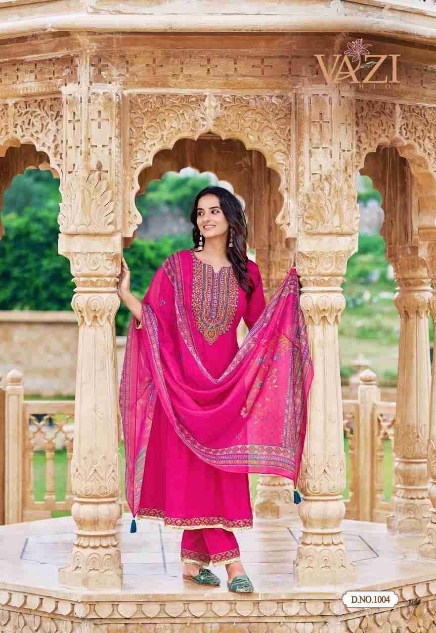 Saboori By Vazi 1001 To 1004 Series Beautiful Festive Suits Colorful Stylish Fancy Casual Wear & Ethnic Wear Pure Viscose Dresses At Wholesale Price