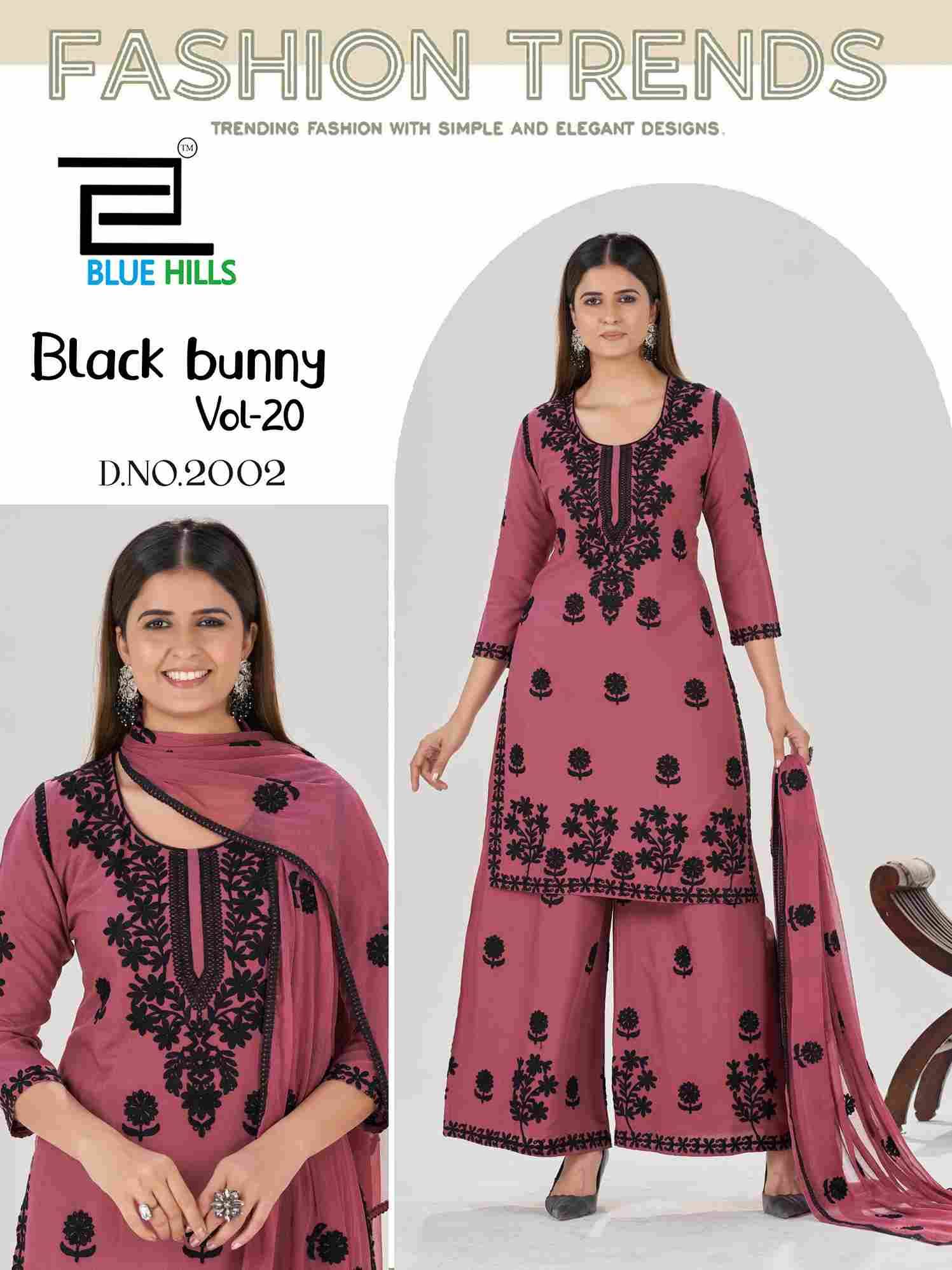 Black Bunny Vol-20 By Blue Hills 2001 To 2004 Series Beautiful Festive Suits Stylish Fancy Colorful Casual Wear & Ethnic Wear Rayon Print Dresses At Wholesale Price