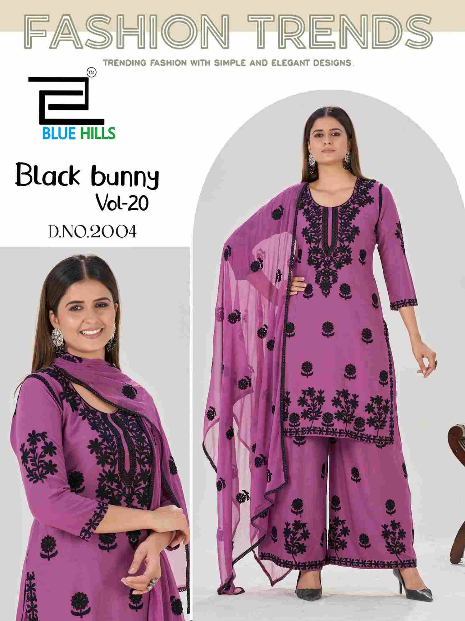Black Bunny Vol-20 By Blue Hills 2001 To 2004 Series Beautiful Festive Suits Stylish Fancy Colorful Casual Wear & Ethnic Wear Rayon Print Dresses At Wholesale Price