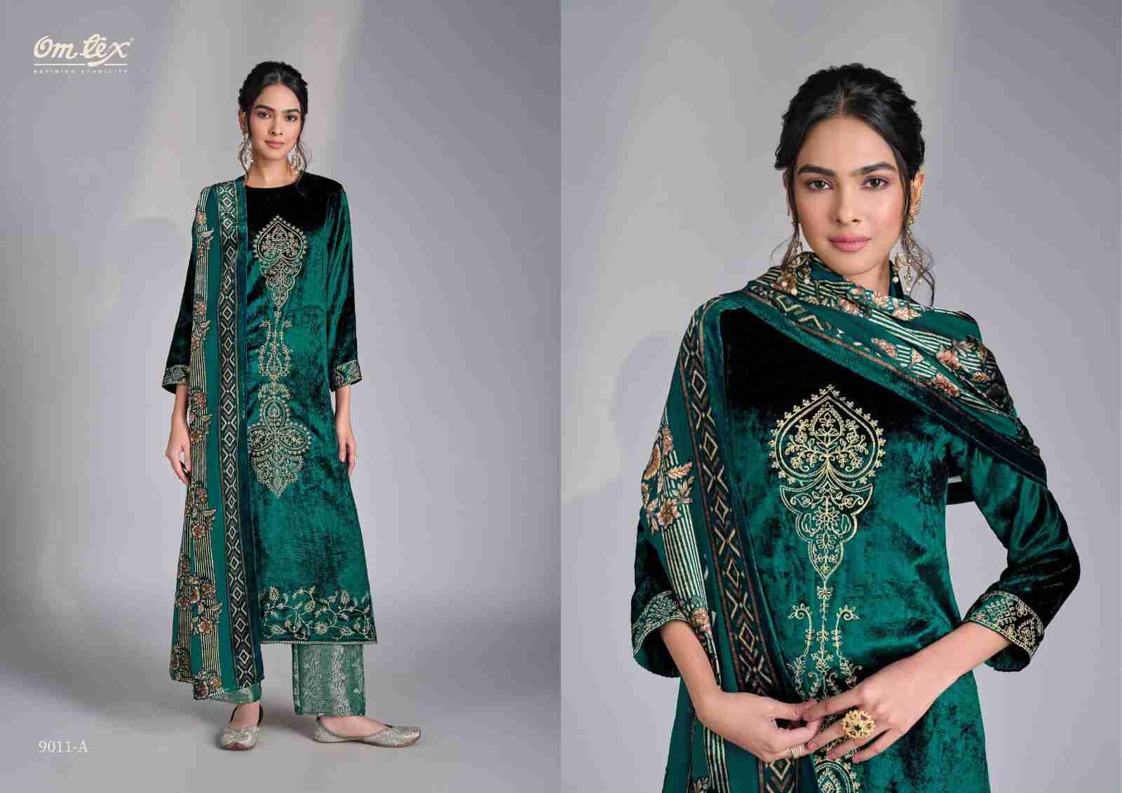 Ritha Vol-36 By Om Tex 9011-A To 9011-D Series Beautiful Festive Suits Colorful Stylish Fancy Casual Wear & Ethnic Wear Viscose Velvet Dresses At Wholesale Price