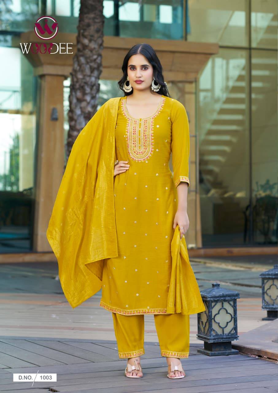 Hansika By Woodee 1001 To 1006 Series Designer Stylish Fancy Colorful Beautiful Party Wear & Ethnic Wear Collection Premium Viscose Vertican Dresses At Wholesale Price