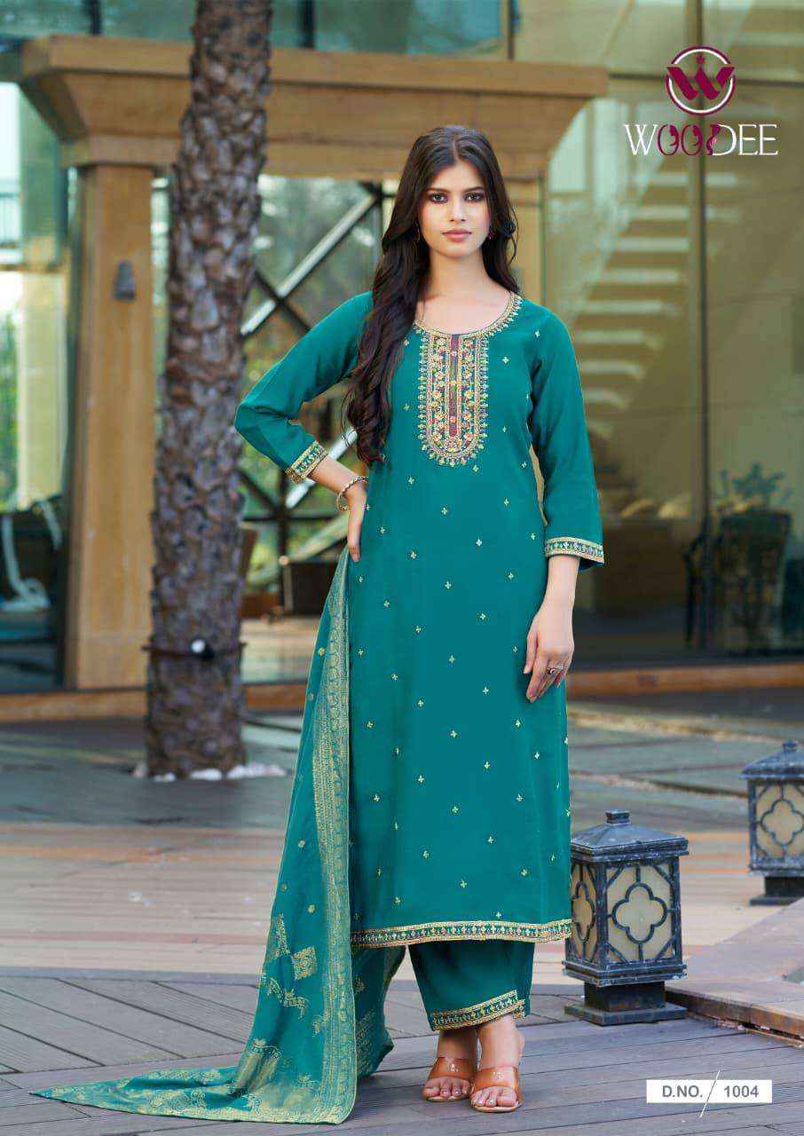 Hansika By Woodee 1001 To 1006 Series Designer Stylish Fancy Colorful Beautiful Party Wear & Ethnic Wear Collection Premium Viscose Vertican Dresses At Wholesale Price