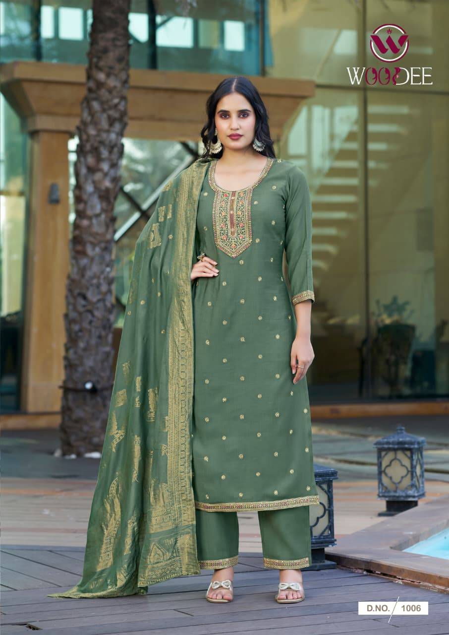 Hansika By Woodee 1001 To 1006 Series Designer Stylish Fancy Colorful Beautiful Party Wear & Ethnic Wear Collection Premium Viscose Vertican Dresses At Wholesale Price