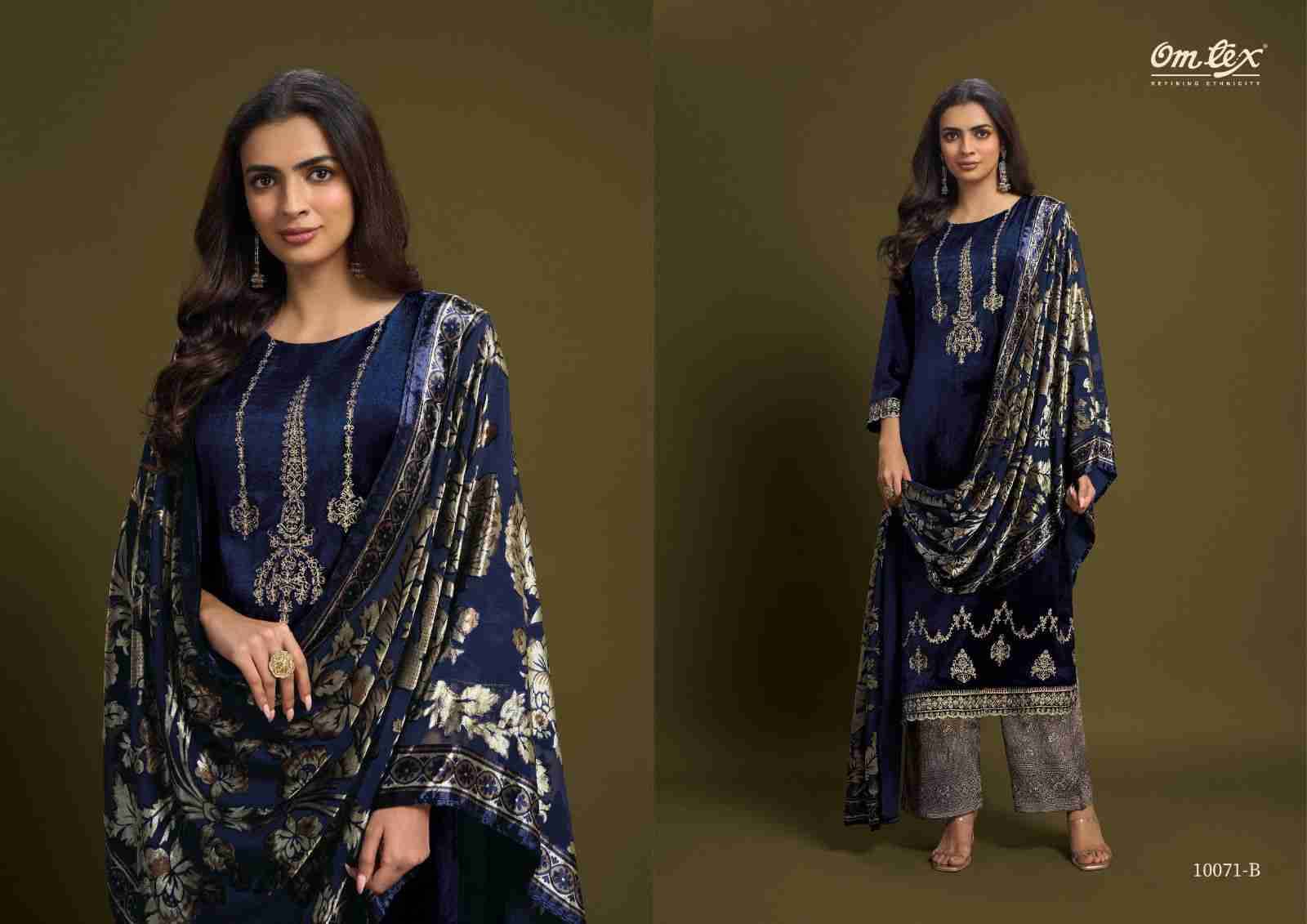 Ritha Vol-37 By Om Tex 10071-A To 10071-D Series Beautiful Festive Suits Colorful Stylish Fancy Casual Wear & Ethnic Wear Pure Viscose Velvet Dresses At Wholesale Price