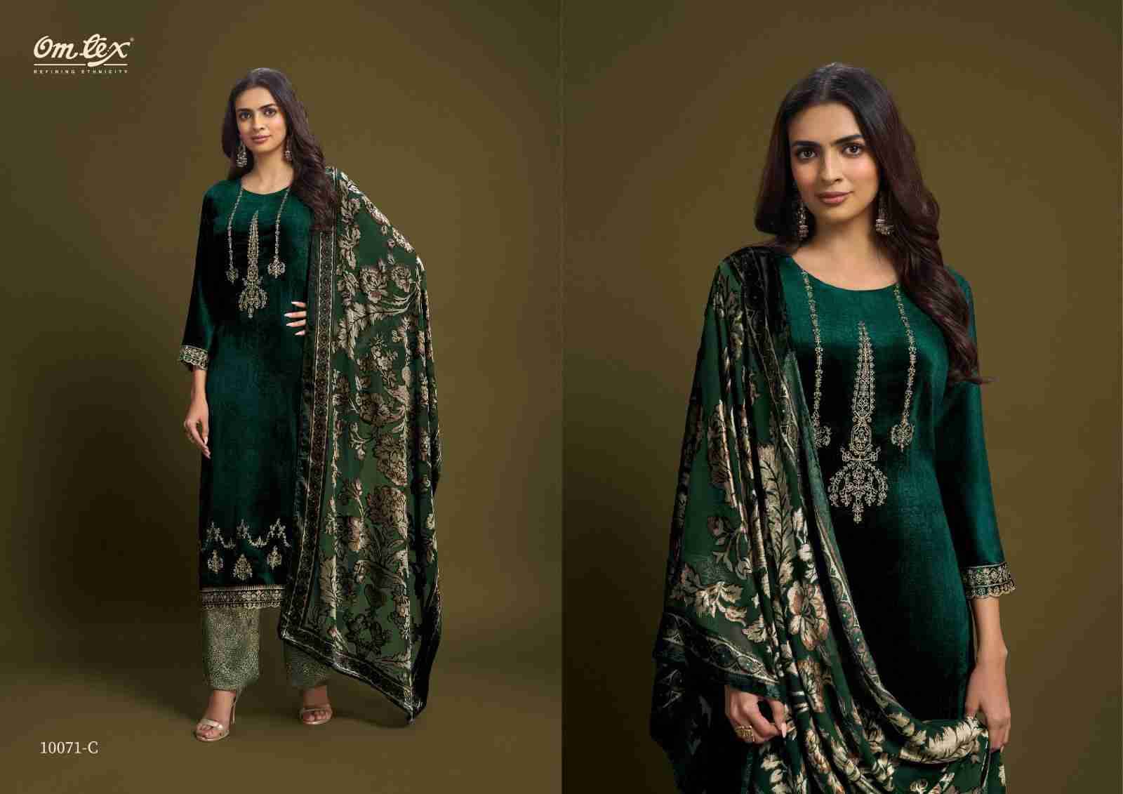 Ritha Vol-37 By Om Tex 10071-A To 10071-D Series Beautiful Festive Suits Colorful Stylish Fancy Casual Wear & Ethnic Wear Pure Viscose Velvet Dresses At Wholesale Price