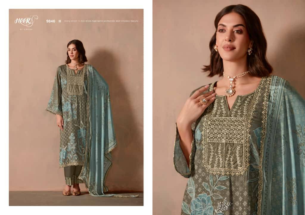 Classic By Kimora Fashion 9841 To 9846 Series Designer Festive Suits Collection Beautiful Stylish Fancy Colorful Party Wear & Occasional Wear Pure Muslin Dresses At Wholesale Price