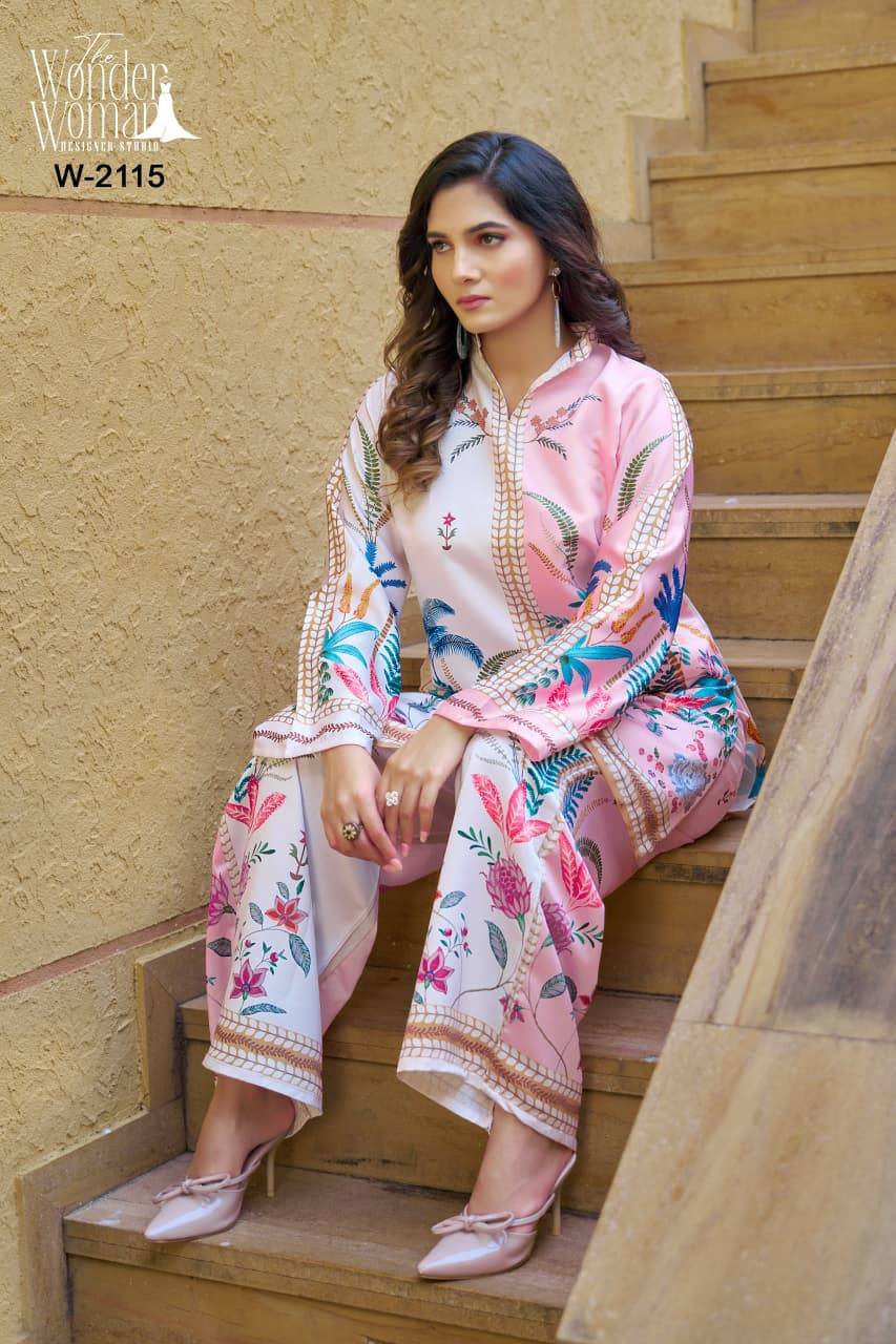 W-2115 By Fashid Wholesale Designer Stylish Fancy Colorful Beautiful Party Wear & Ethnic Wear Collection Satin Tops With Bottom At Wholesale Price