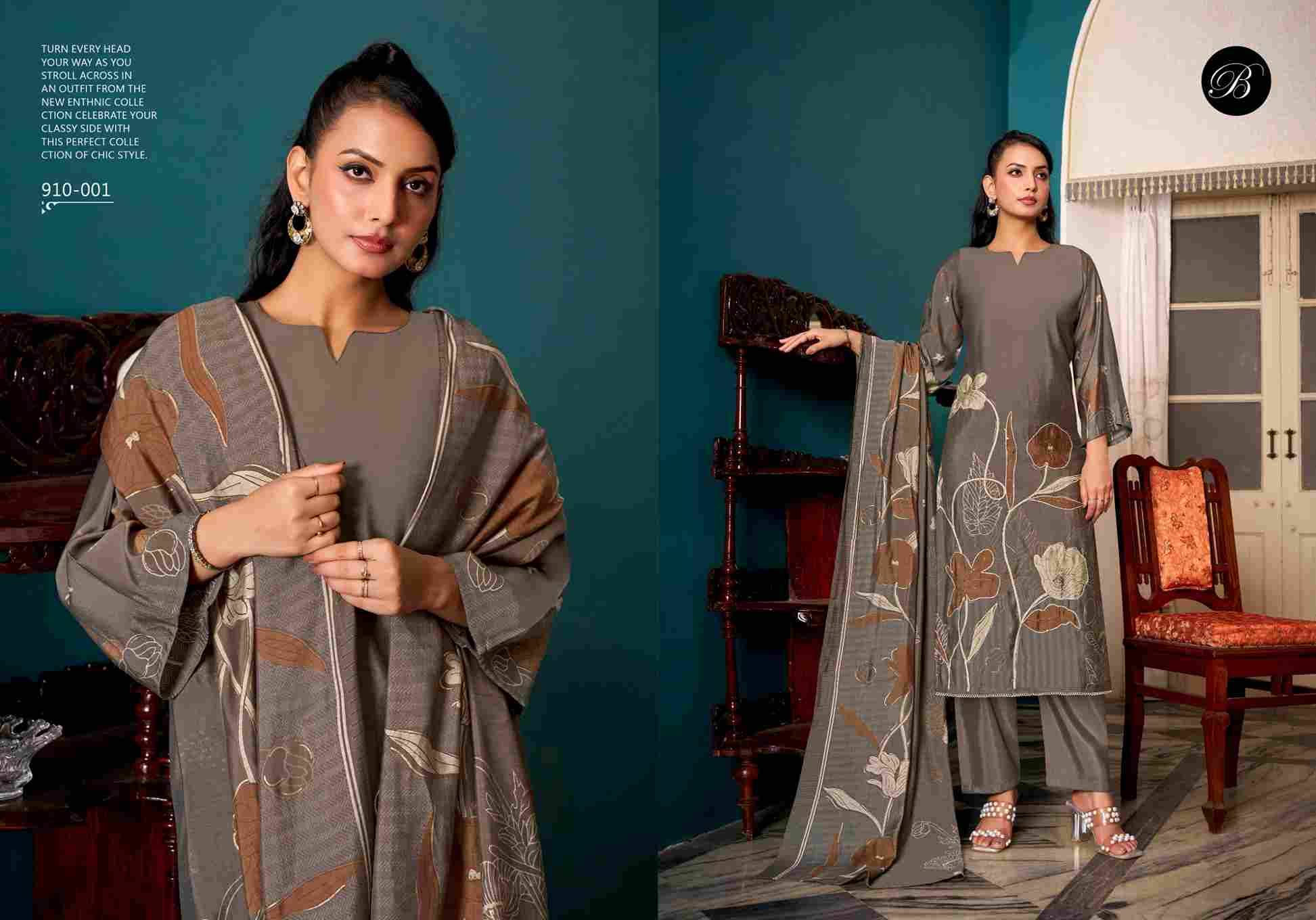 Betaab By Belliza 910-001 To 910-006 Series Beautiful Festive Suits Stylish Fancy Colorful Casual Wear & Ethnic Wear Pure Modal Viscose Muslin Print Dresses At Wholesale Price