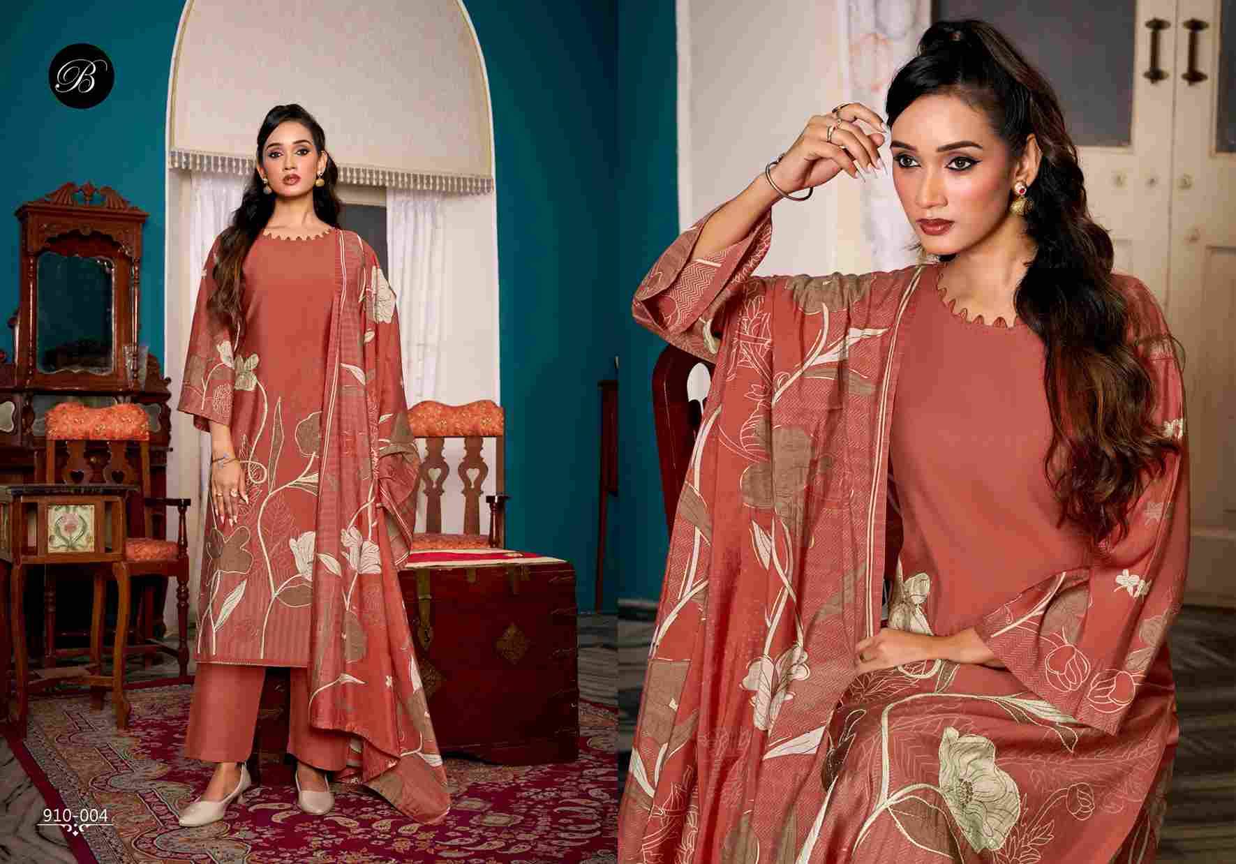 Betaab By Belliza 910-001 To 910-006 Series Beautiful Festive Suits Stylish Fancy Colorful Casual Wear & Ethnic Wear Pure Modal Viscose Muslin Print Dresses At Wholesale Price