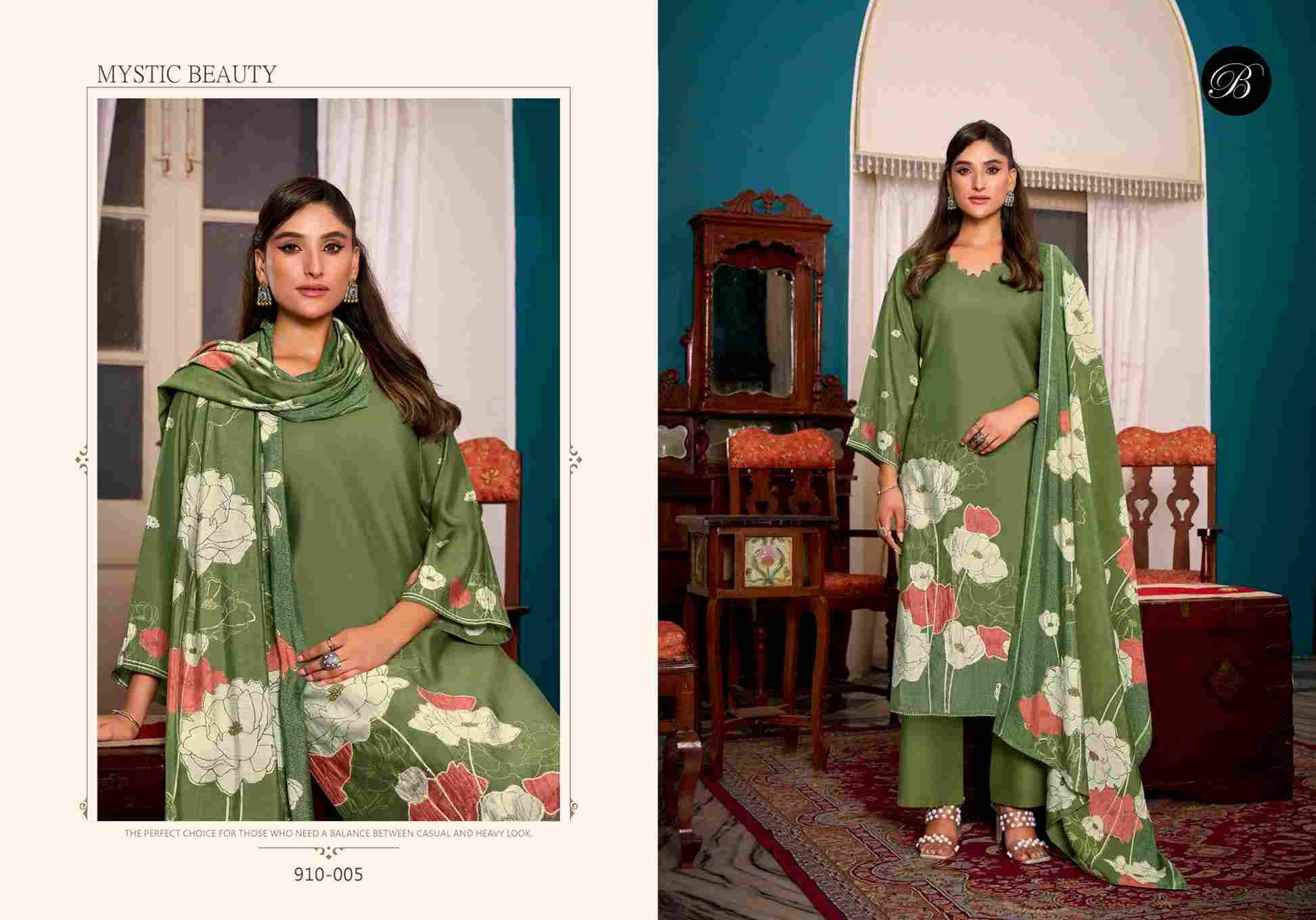 Betaab By Belliza 910-001 To 910-006 Series Beautiful Festive Suits Stylish Fancy Colorful Casual Wear & Ethnic Wear Pure Modal Viscose Muslin Print Dresses At Wholesale Price