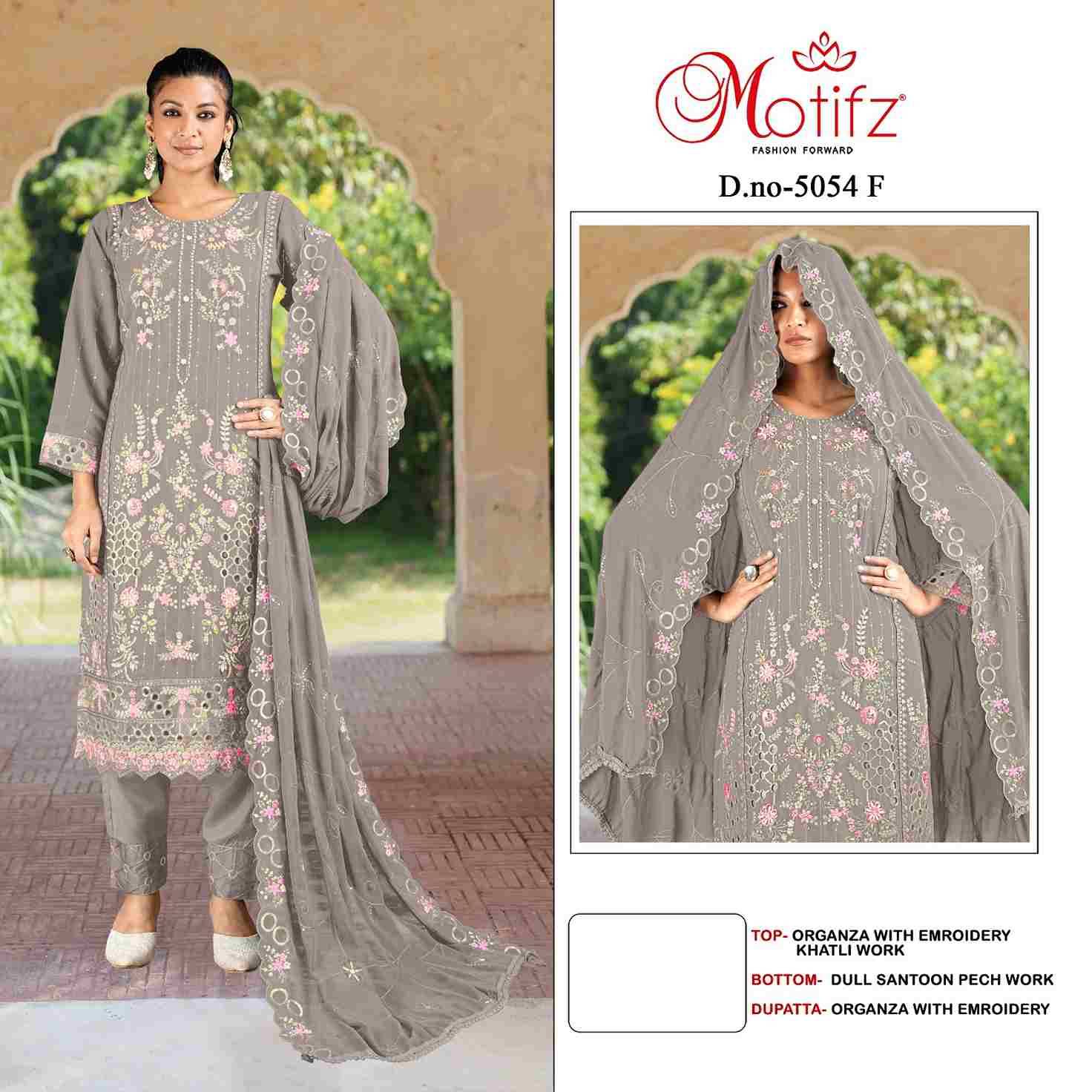 Motifz Hit Design 5054 Vol-2 Colours By Motifz 5054-F To 5054-K Series Beautiful Pakistani Suits Colorful Stylish Fancy Casual Wear & Ethnic Wear Organza Dresses At Wholesale Price