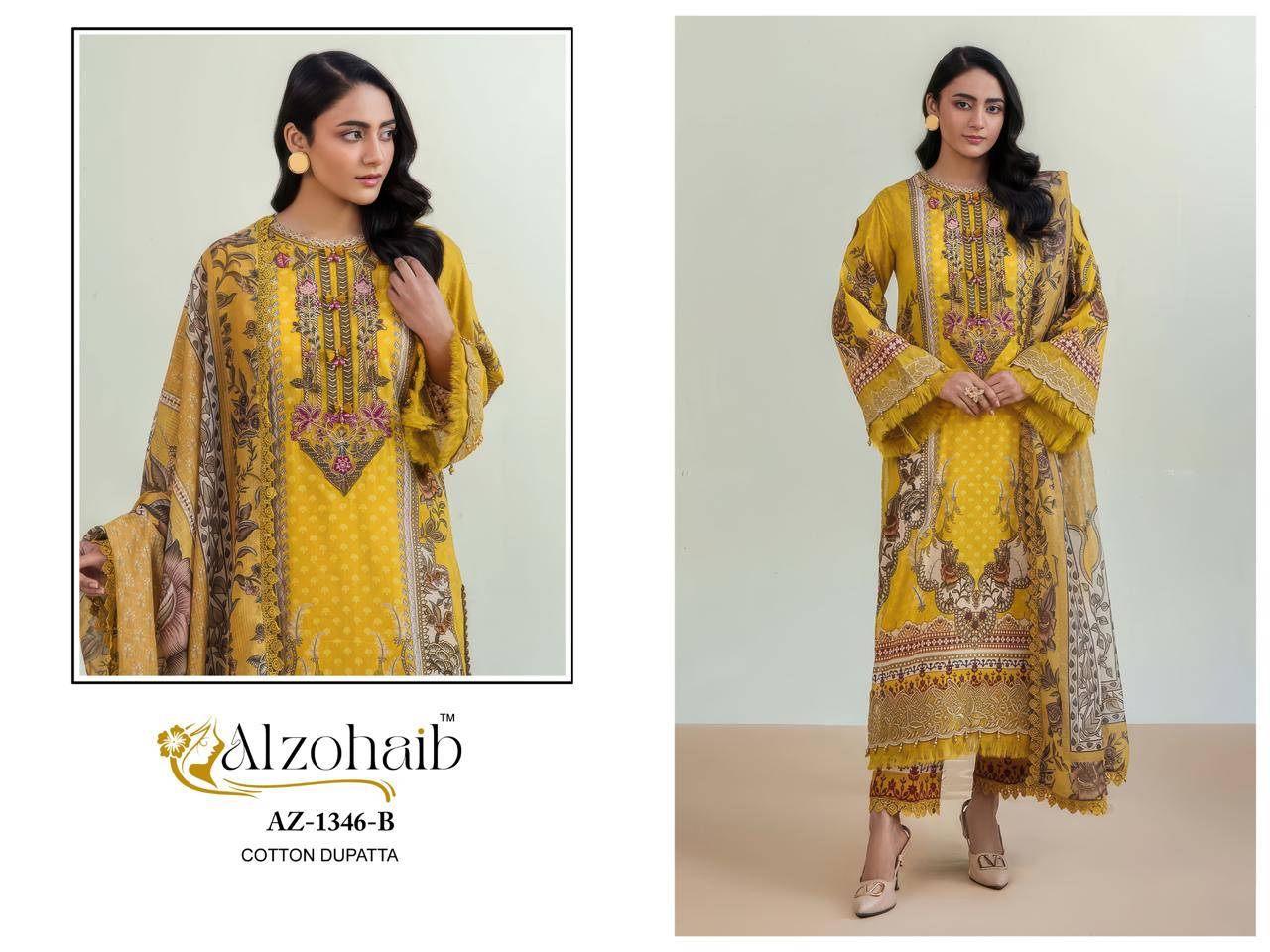 Aalsha Vol-1 By Alzohaib Series Beautiful Pakistani Suits Stylish Fancy Colorful Party Wear & Occasional Wear Pure Cotton Print Dresses At Wholesale Price