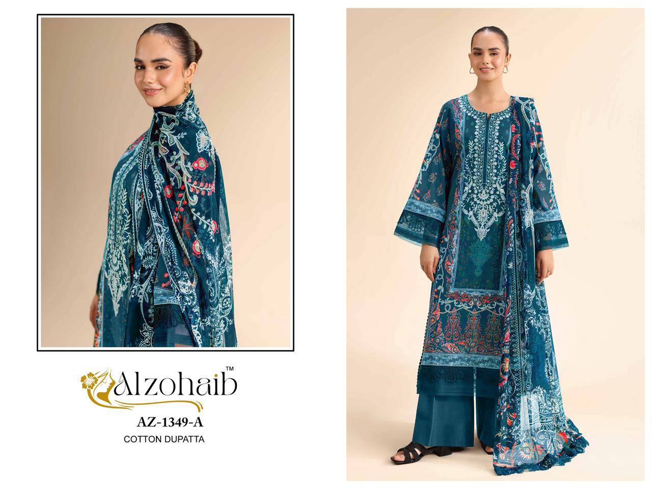 Aalsha Vol-1 By Alzohaib Series Beautiful Pakistani Suits Stylish Fancy Colorful Party Wear & Occasional Wear Pure Cotton Print Dresses At Wholesale Price