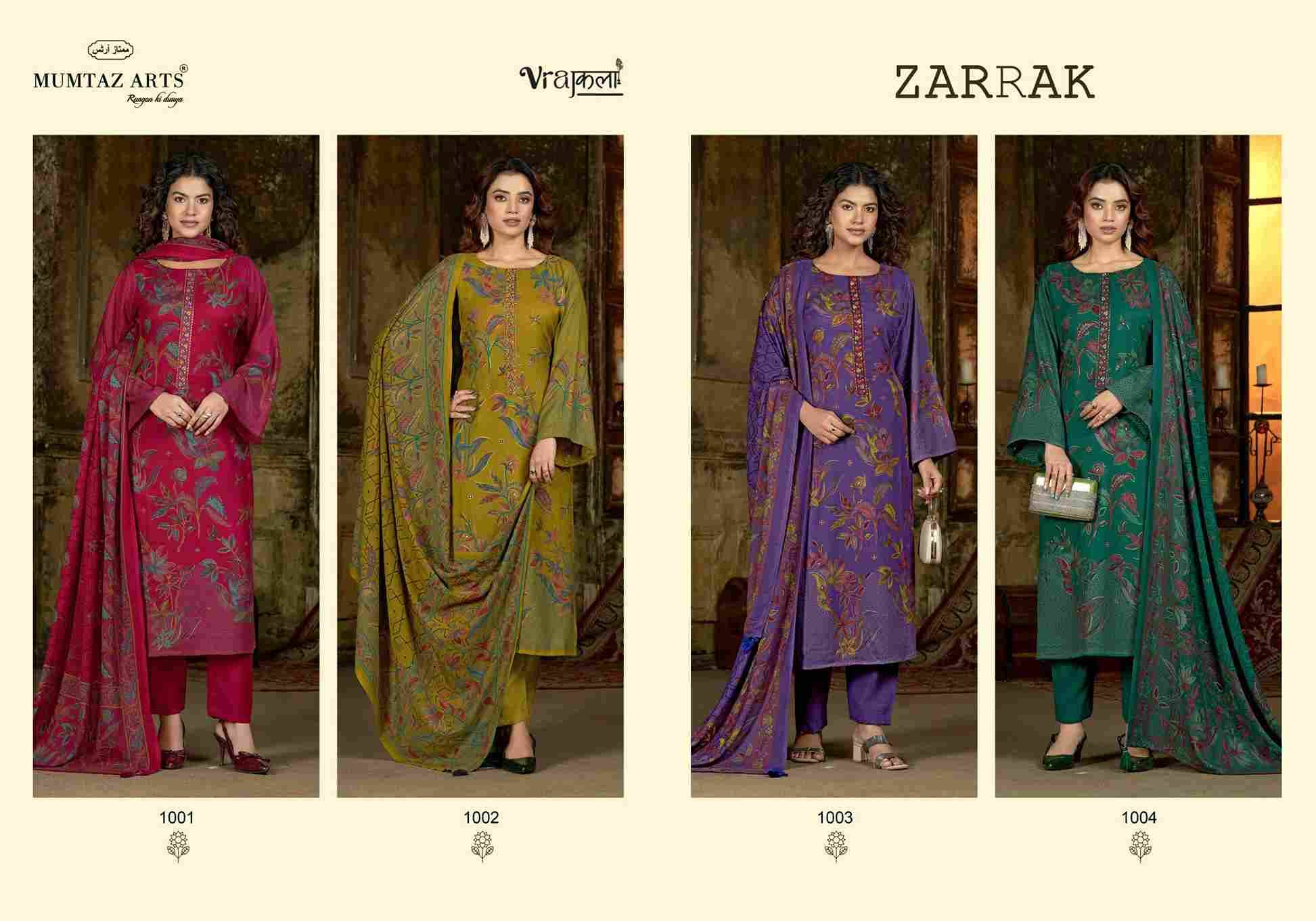 Zarrak By Mumtaz Arts 1001 To 1004 Series Beautiful Festive Suits Stylish Fancy Colorful Casual Wear & Ethnic Wear Pure Viscose Pashmina Print Dresses At Wholesale Price