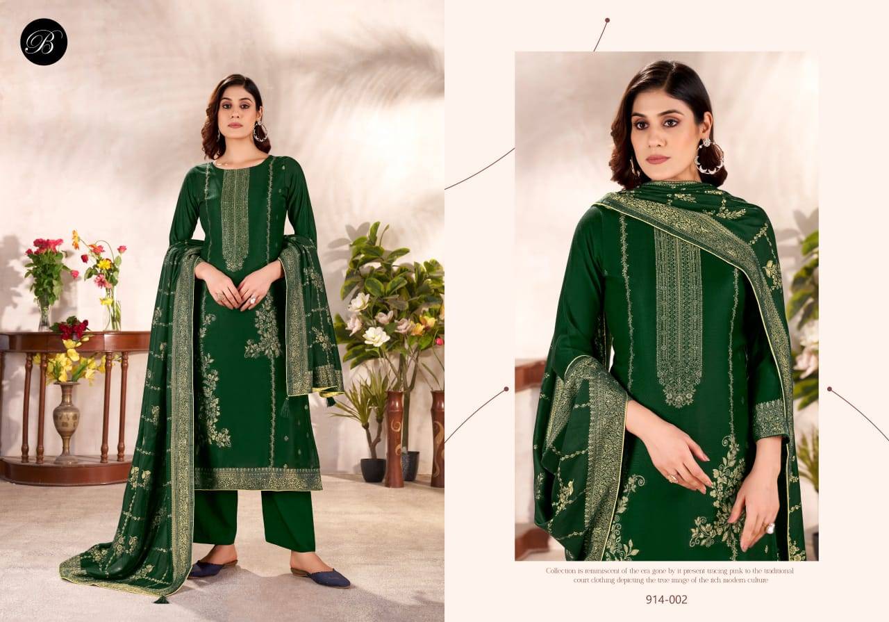 Motif By Belliza 914-001 To 914-004 Series Beautiful Festive Suits Stylish Fancy Colorful Casual Wear & Ethnic Wear Pure Viscose Pashmina Print Dresses At Wholesale Price