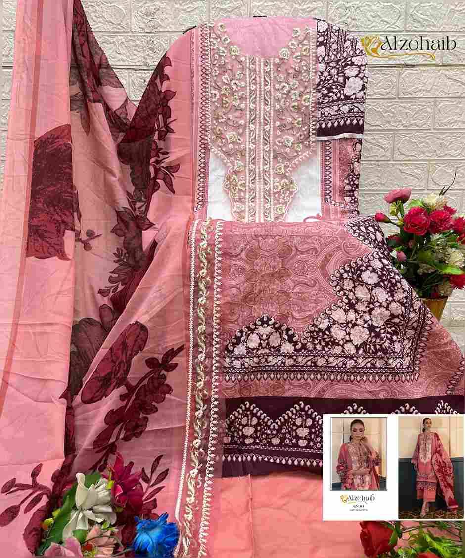 Alzohaib Hit Design 1361 By Alzohaib 1361 To 1362 Series Beautiful Pakistani Suits Stylish Fancy Colorful Party Wear & Occasional Wear Pure Cotton Dresses At Wholesale Price