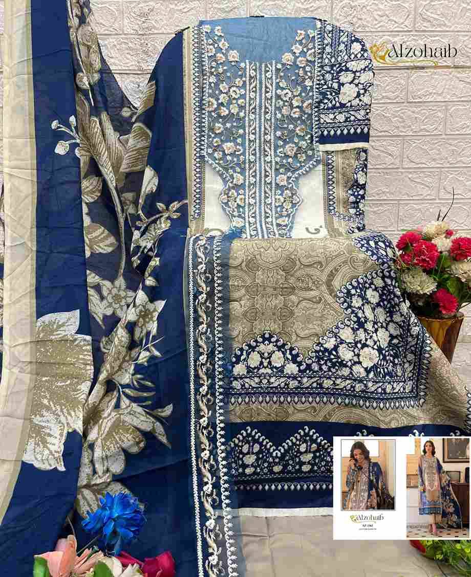 Alzohaib Hit Design 1361 By Alzohaib 1361 To 1362 Series Beautiful Pakistani Suits Stylish Fancy Colorful Party Wear & Occasional Wear Pure Cotton Dresses At Wholesale Price